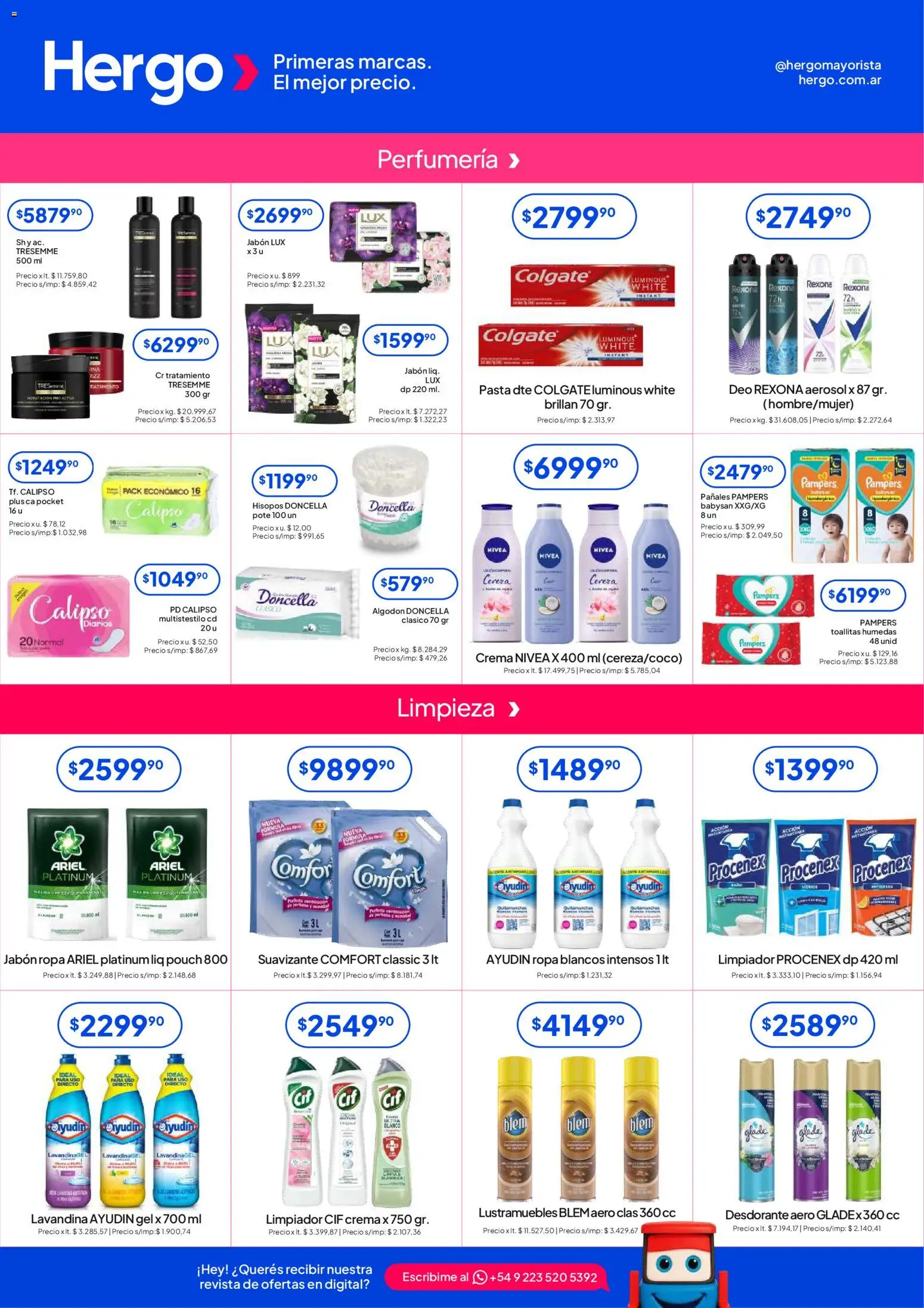 Hergo catálogo │ válido desde el 01.04.2026 | Página: 4 | Productos: Toallitas húmedas, Jabón, Suavizante, Limpiador