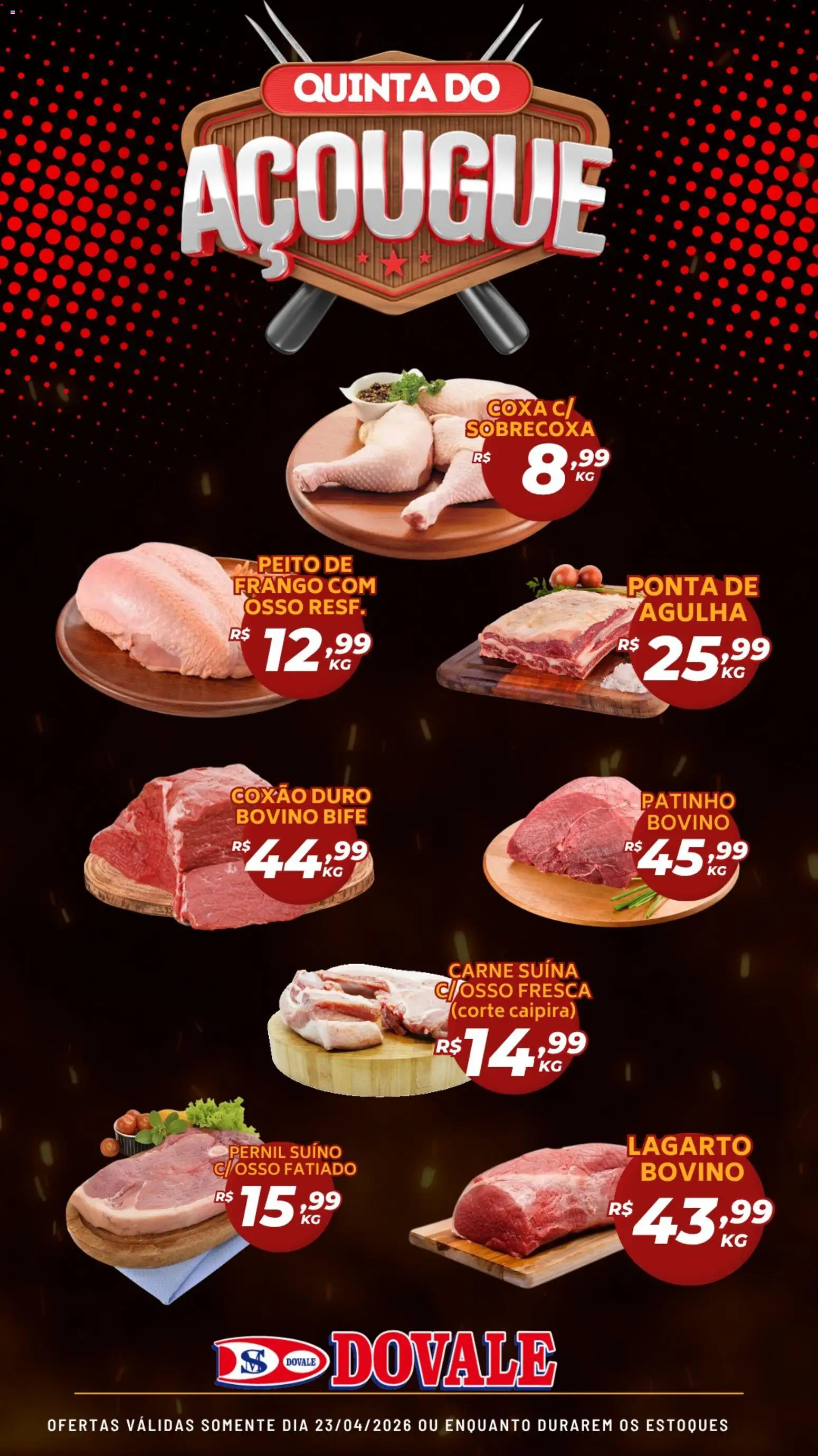 Dovale Folheto - válido de 23.04.2026 | Página: 2 | Produtos: Pernil, Carne, Frango, Peito de frango