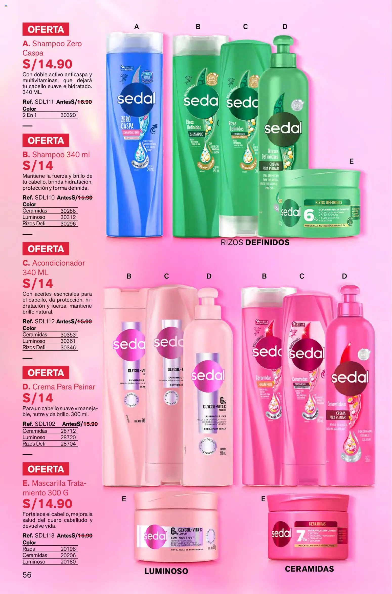 Catálogo Leonisa válido desde 26.12.2025 | Página: 56 | Productos: Shampoo, Acondicionador, Crema