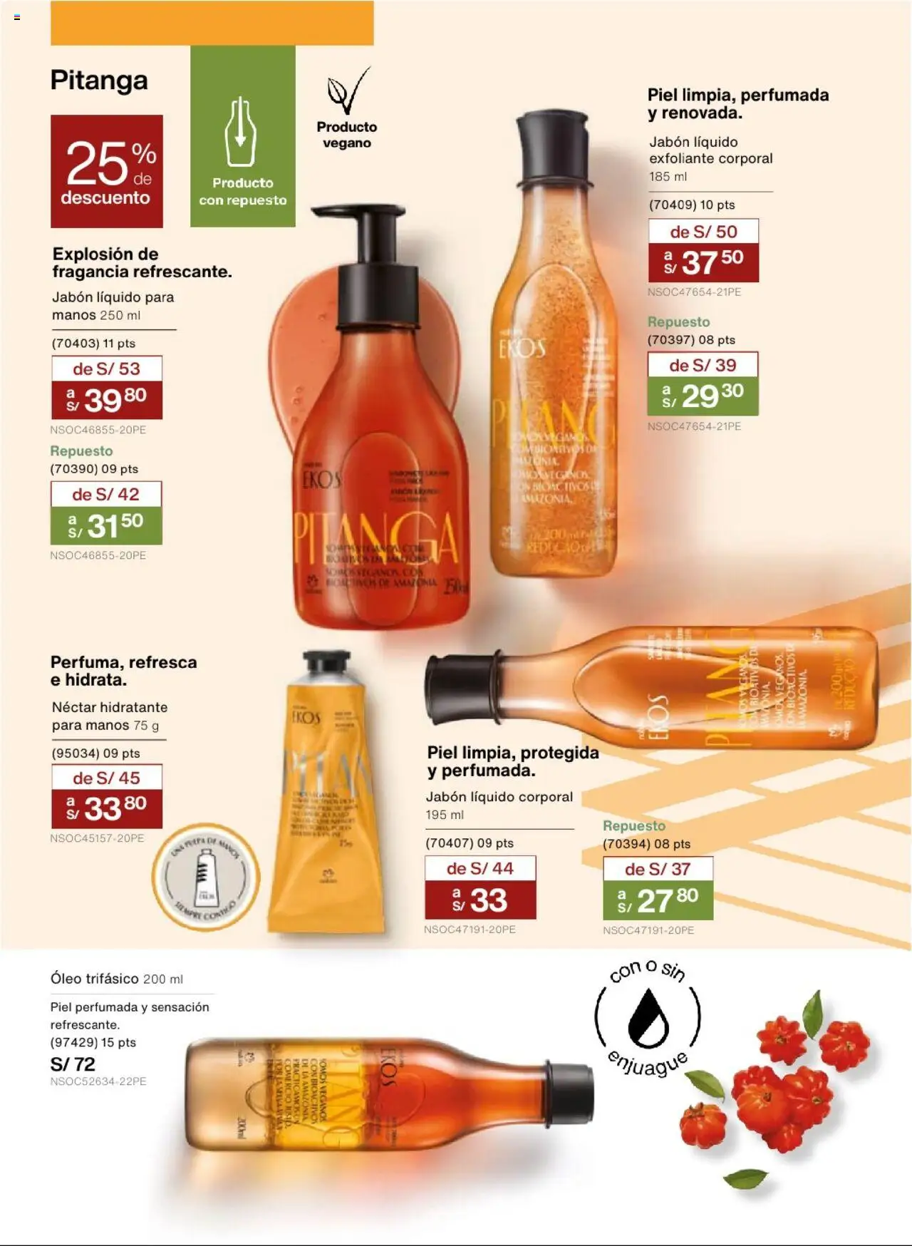 Catálogo Natura válido desde 13.08.2025 | Página: 102 | Productos: Exfoliante, Jabón, Fragancia