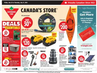 Preview of Canadian Tire weekly flyer / circulaire from shop Canadian Tire valid from 25.07.2025