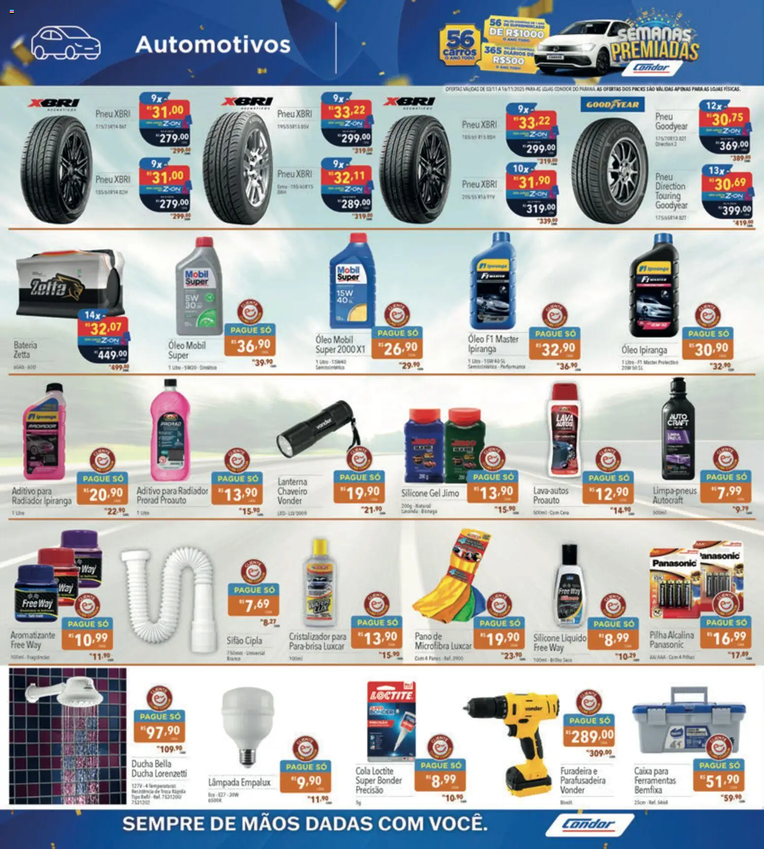 Supermercados Condor Folheto - válido de 03.11.2025 | Página: 28 | Produtos: Lâmpada, Sifão, Cola, Furadeira