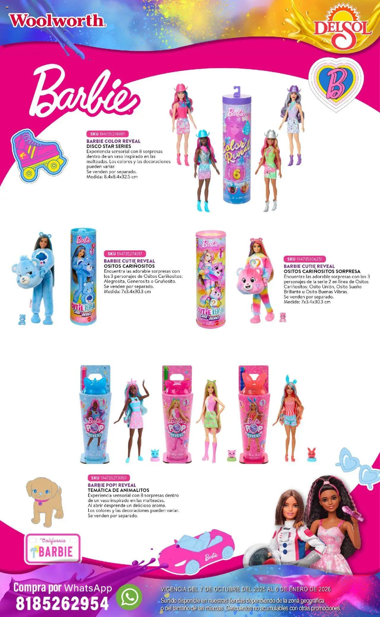 Nuevas ofertas de Del Sol y Woolworth válidas en toda la República Mexicana desde el 07.10.2025. ¡Encuentra las mejores ofertas en Del Sol y Woolworth - Catálogo Castillo Del Juguete! | Página: 34 | Productos: Disco