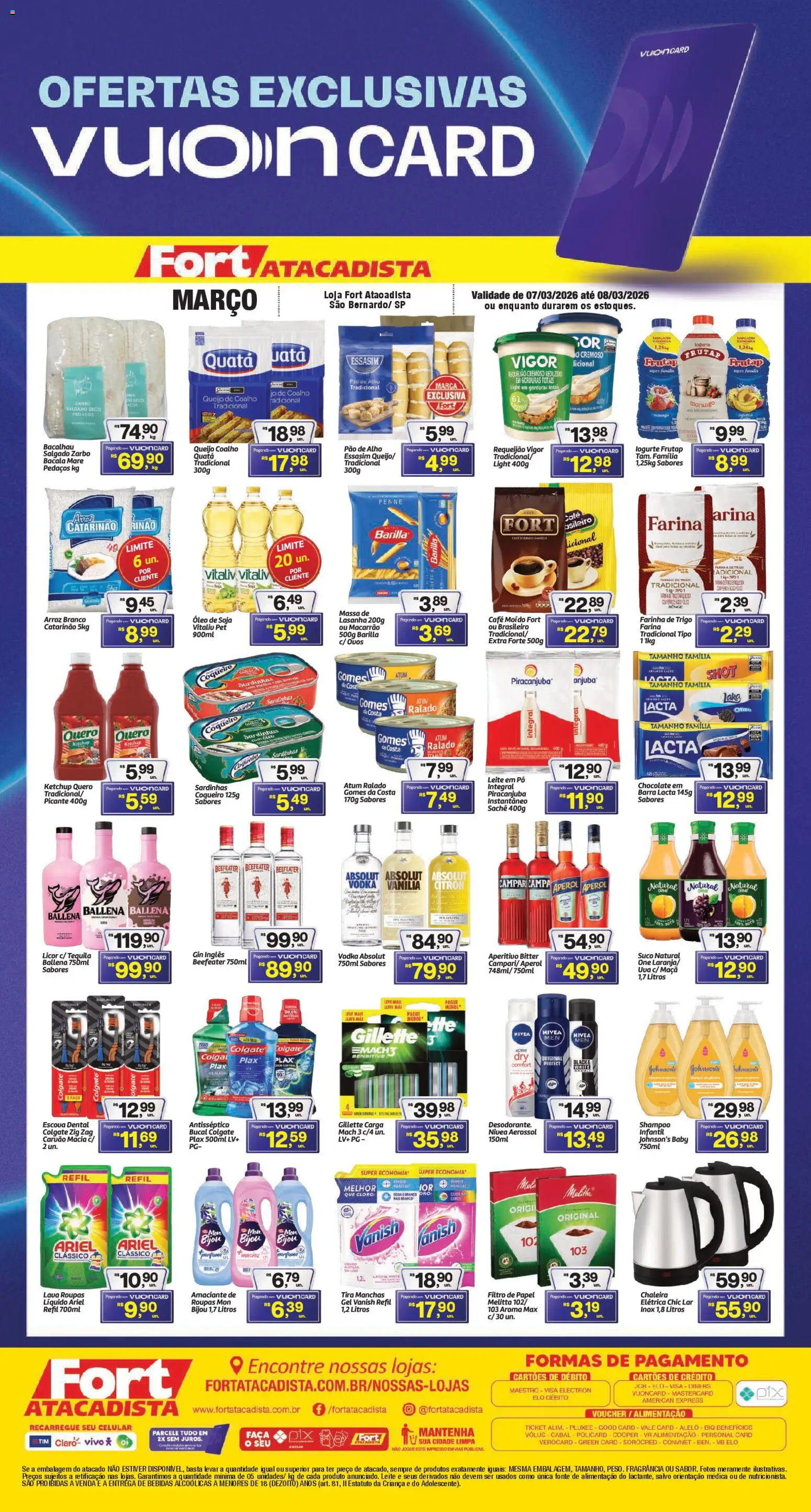 Fort Atacadista Folheto - válido de 07.03.2026 | Página: 1 | Produtos: Filtro de papel, Chocolate, Ketchup, Amaciante