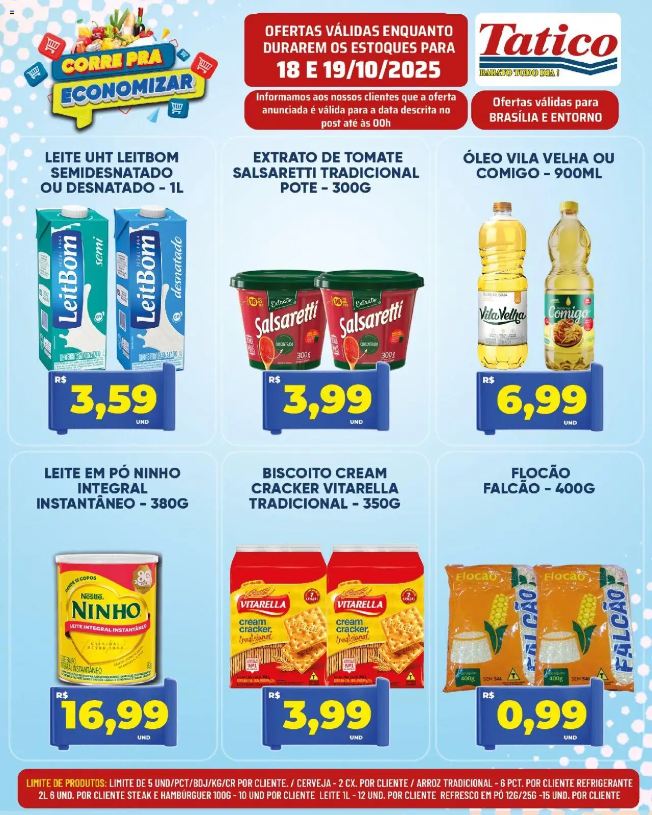 Tatico Folheto - válido de 18.10.2025 | Página: 3 | Produtos: Lente, Leite integral, Cerveja, Sal