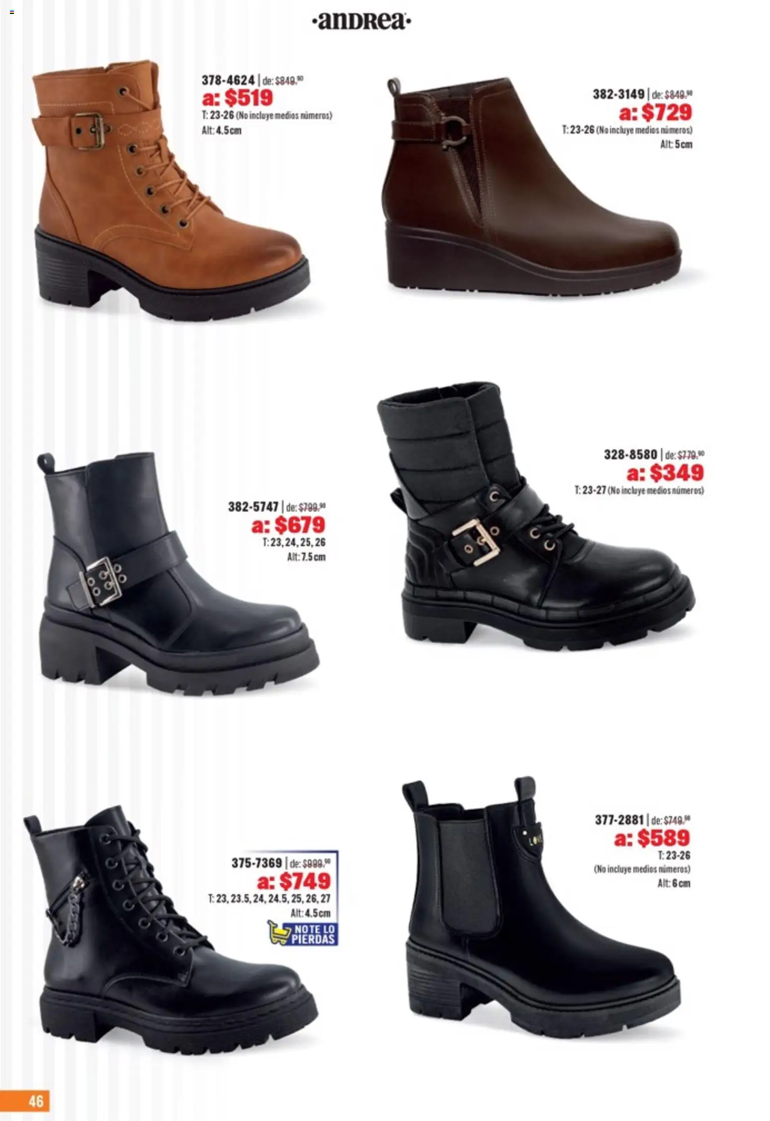 Nuevas ofertas de Andrea válidas en toda la República Mexicana desde el 05.04.2026. ¡Encuentra las mejores ofertas en Andrea catálogo Outlet! | Página: 46