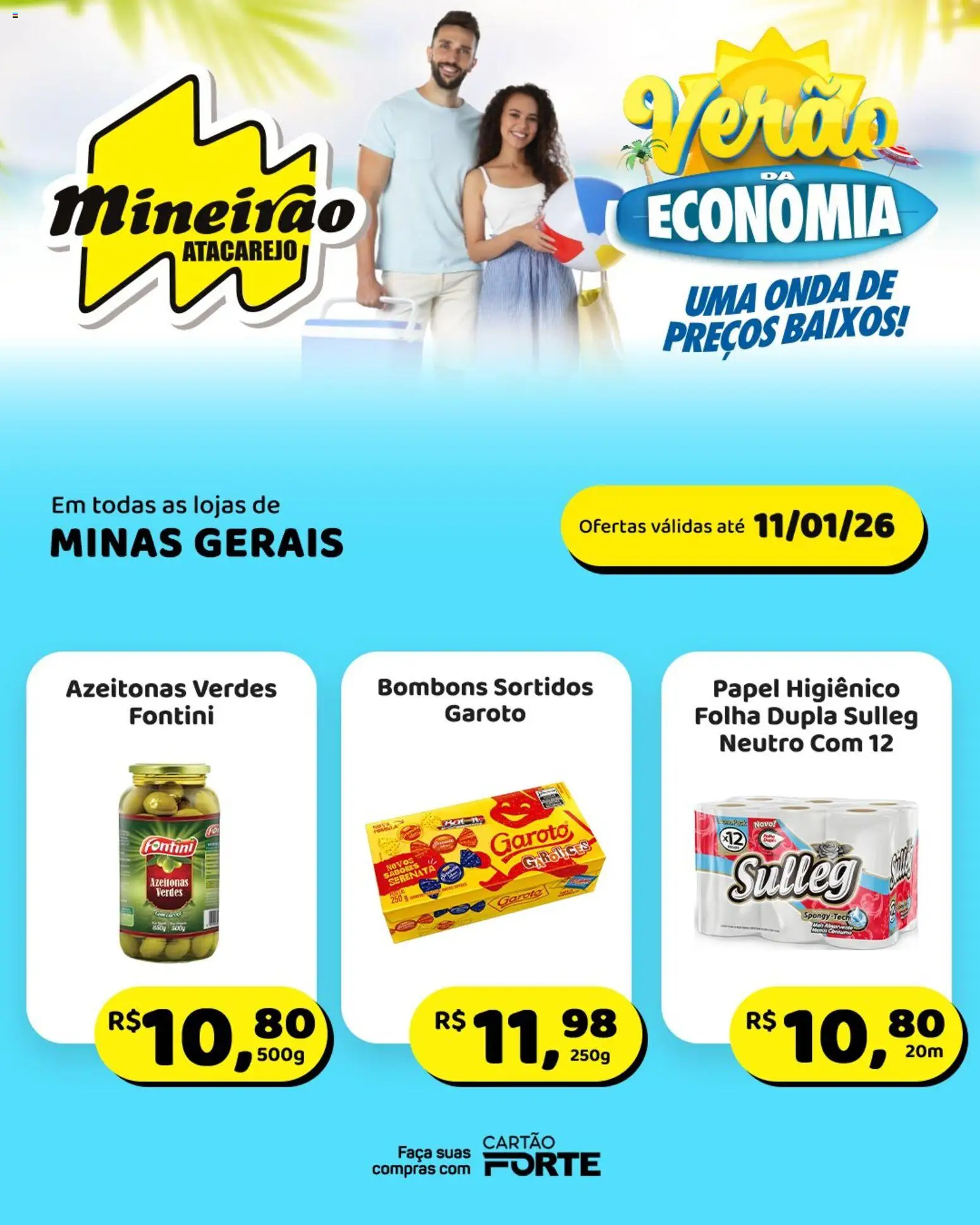 Mineirão Atacarejo Folheto - válido de 05.01.2026 | Página: 1 | Produtos: Azeitonas, Faca, Papel higiênico