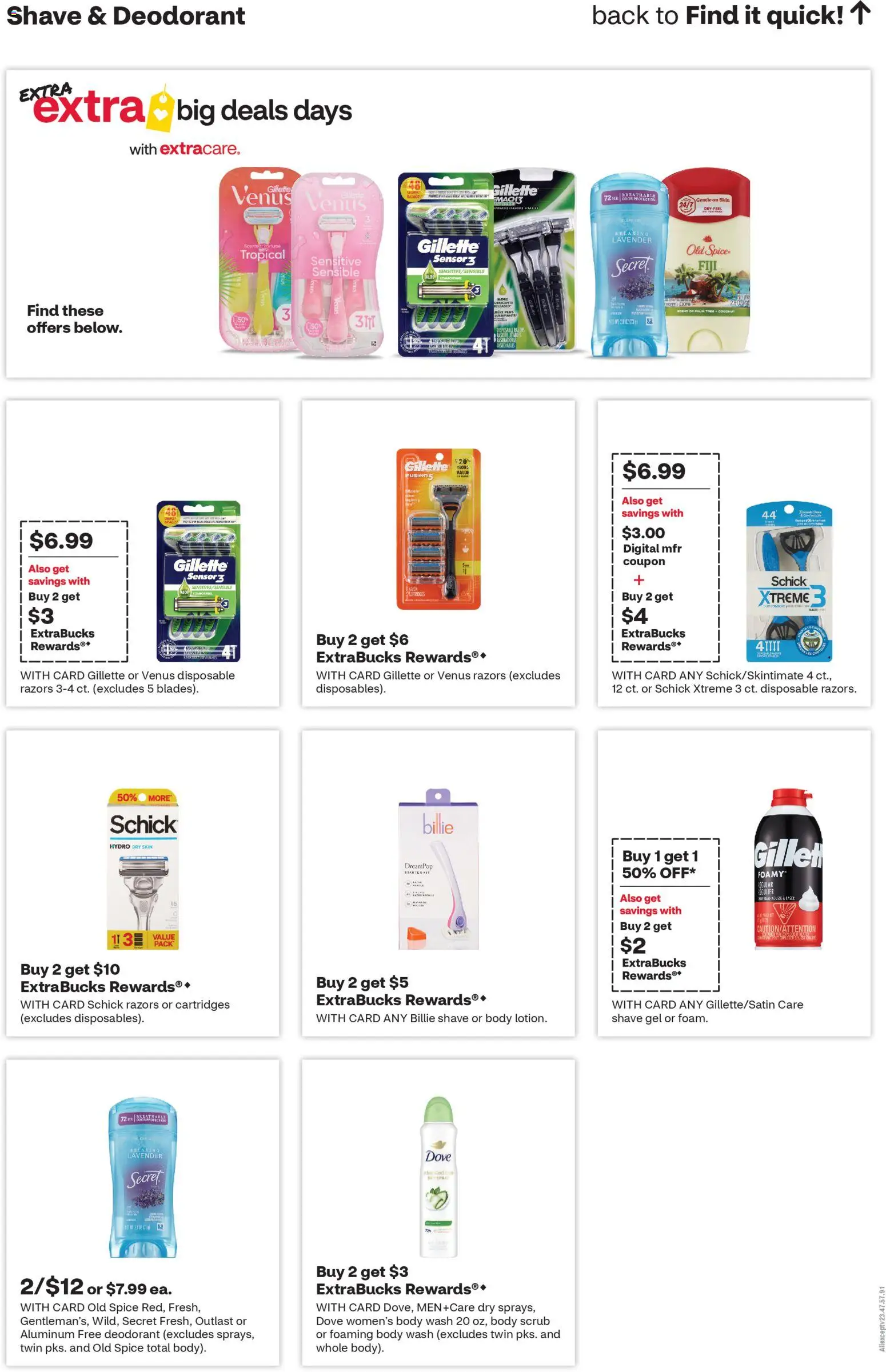 CVS Pharmacy Weekly Ad - DC - valid from 18.01.2026 | Page: 14 | Products: Deodorant, Body Wash, Shave Gel, Sensor