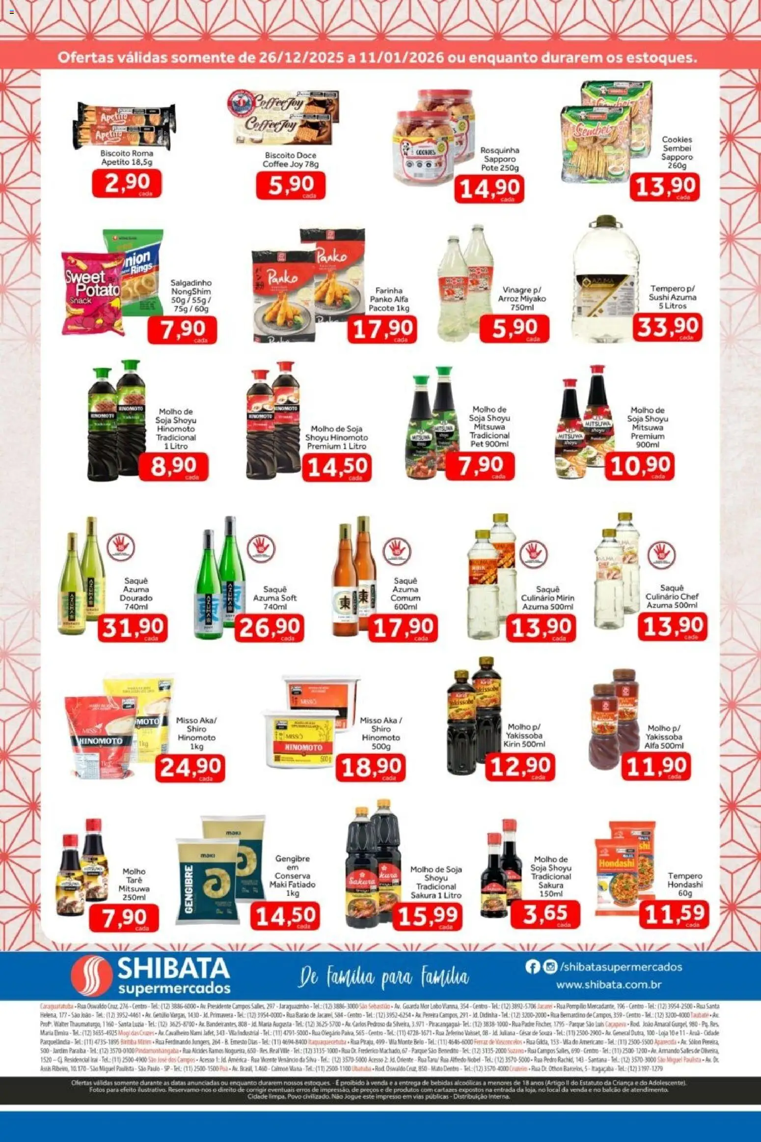 Shibata Folheto - válido de 26.12.2025 | Página: 2 | Produtos: Gengibre, Vinagre, Cookies, Soja