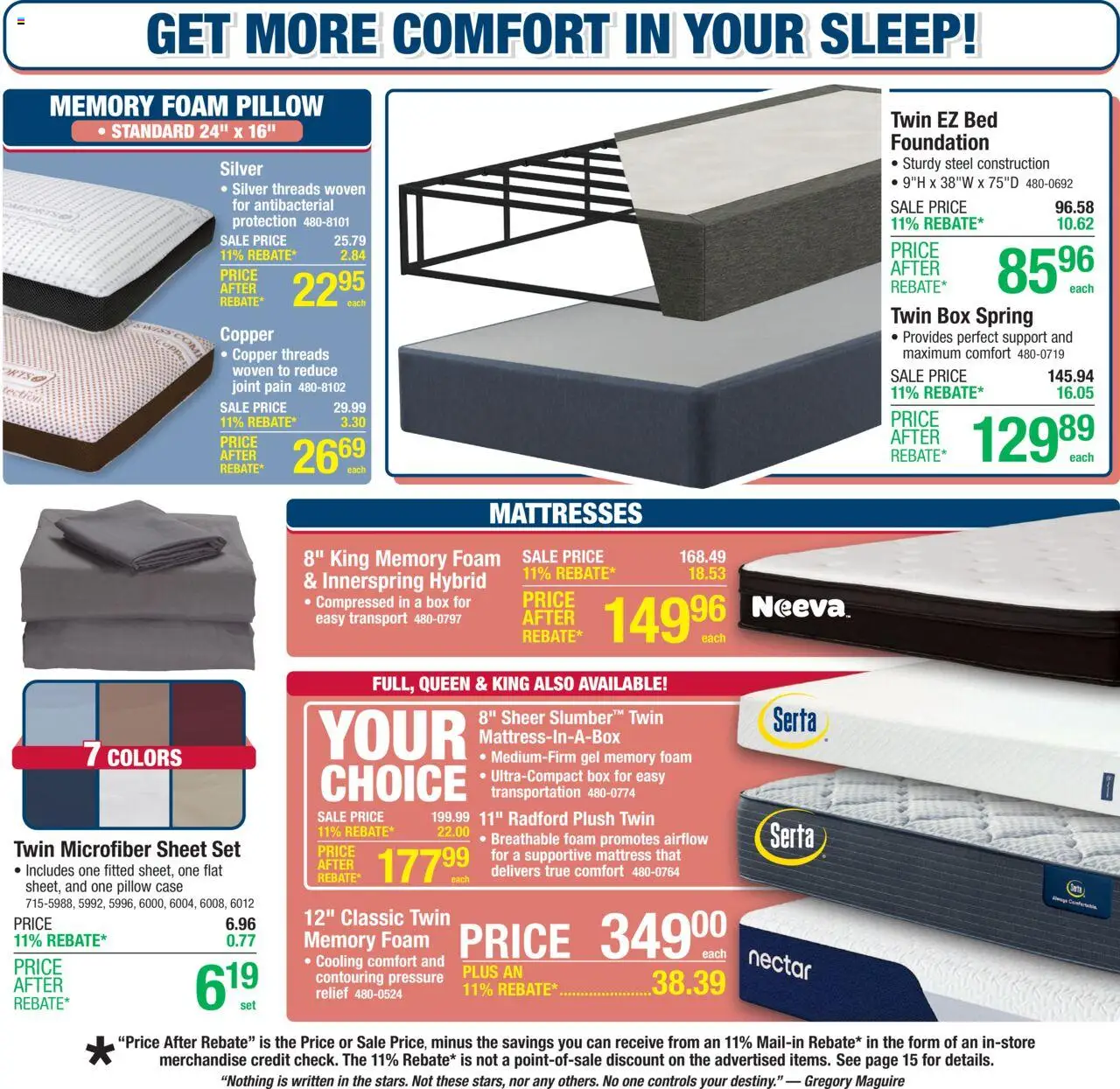 Menards Weekly Ad - valid from 25.06.2025 | Page: 21 | Products: Bed, Box, Foundation, Case