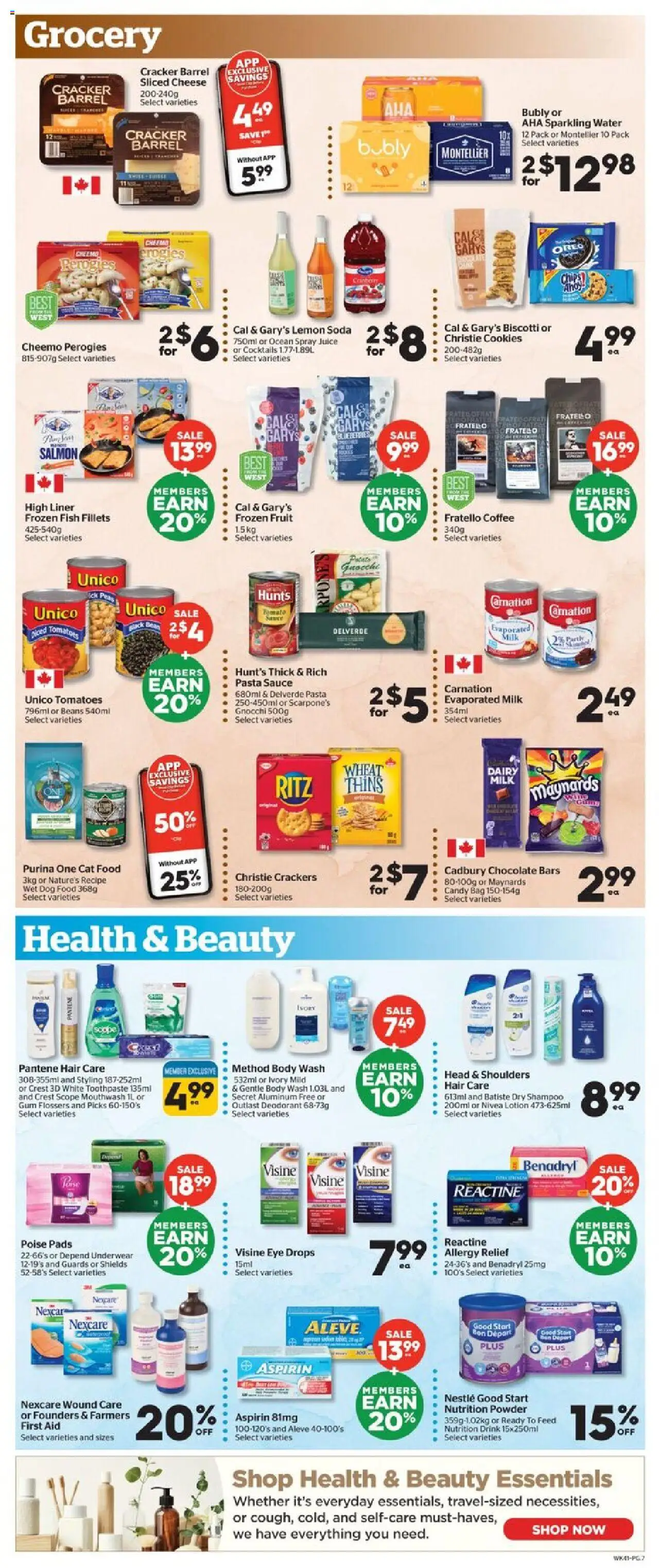 Calgary Co-op flyer valid from 14.08.2025 | Page: 7 | Products: Bag, Powder, Milk, Juice