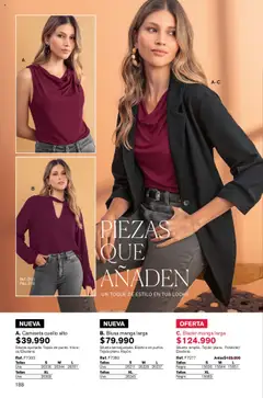 Leonisa revista - valida desde el 15.07.2025 | Página: 188 | Productos: Blazer, Camiseta, Cuello, Blusa