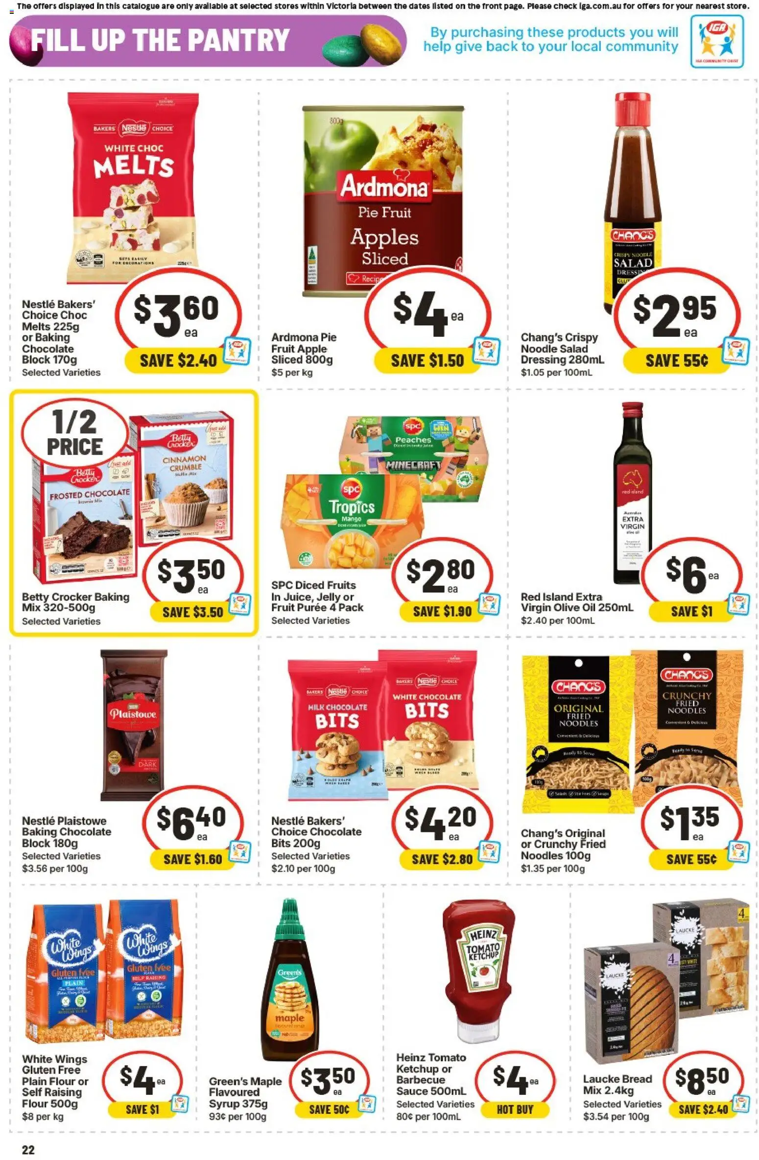 IGA catalogue - valid from 18.03.2026 | Page: 21 | Products: Milk, Oil, Apples, Noodles