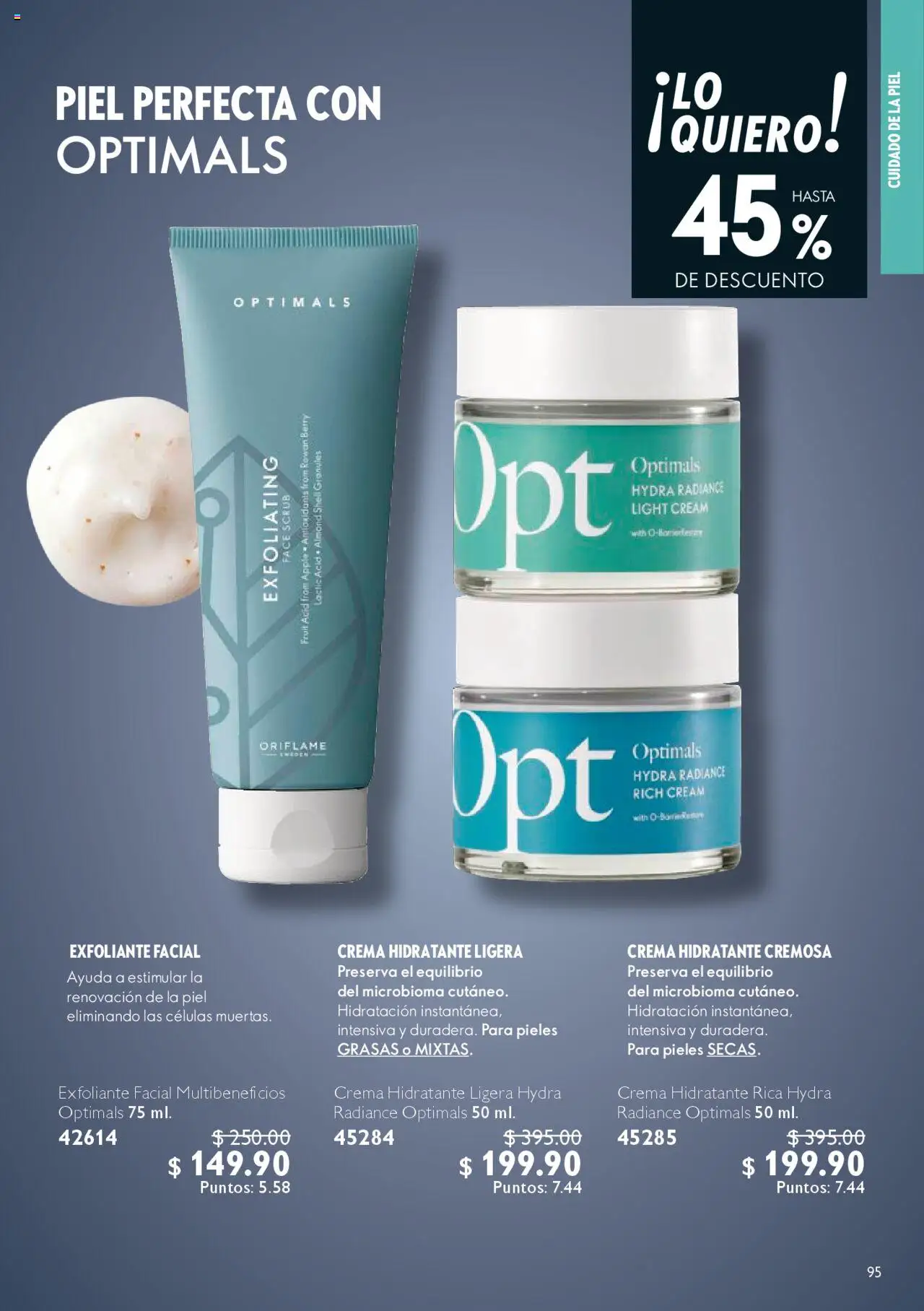 Nuevas ofertas de Oriflame válidas en toda la República Mexicana desde el 04.10.2025. ¡Encuentra las mejores ofertas en Oriflame - Campaña 14 2025! | Página: 95 | Productos: Crema, Exfoliante facial