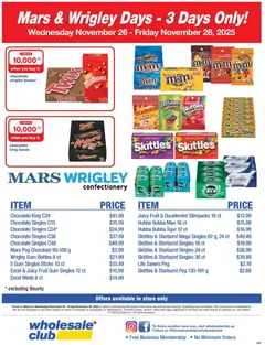 Preview of Wholesale Club - Mars & Wrigley Days from shop Wholesale Club valid from 26.11.2025