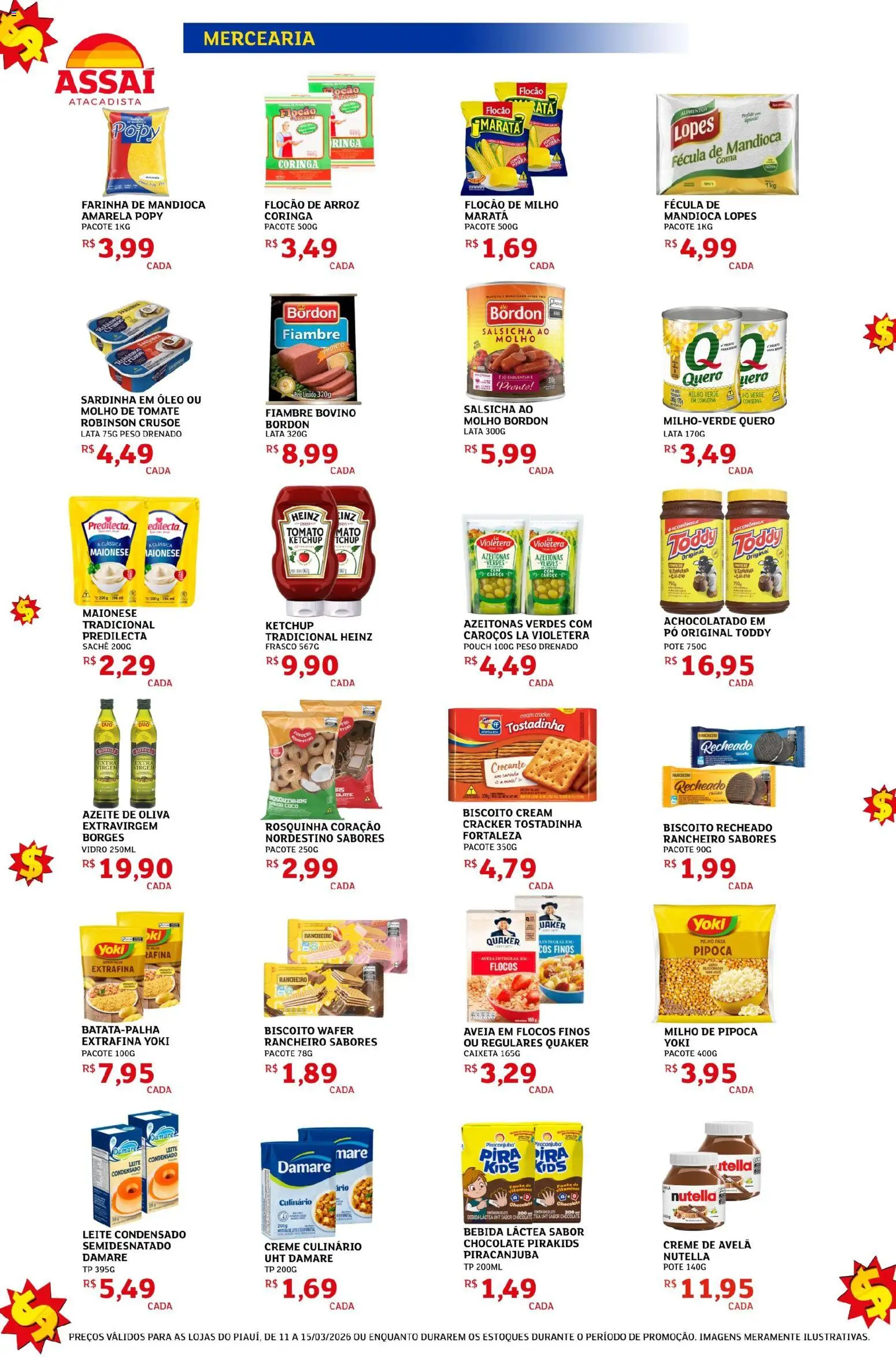Assaí Atacadista Folheto - válido de 11.03.2026 | Página: 2 | Produtos: Azeitonas, Achocolatado, Aveia, Avelã