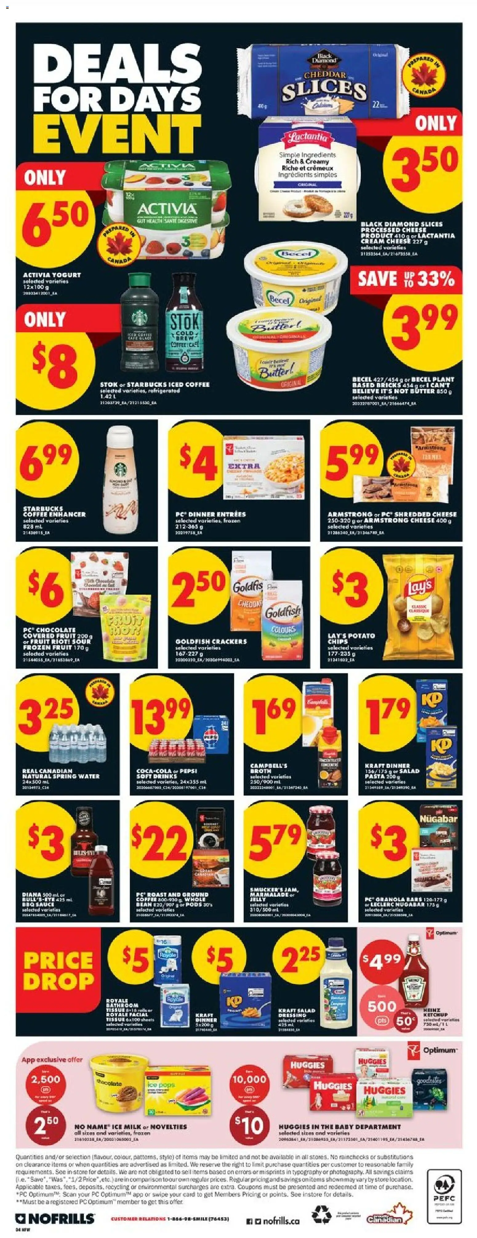 No Frills flyer valid from 23.04.2026 | Page: 5 | Products: Pasta, Chips, Ketchup, Milk