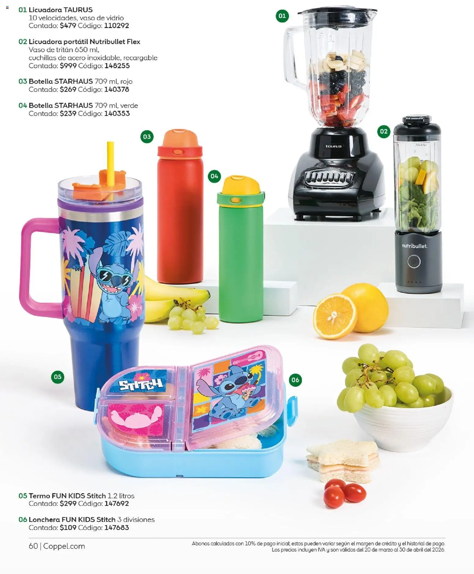 Nuevas ofertas de Coppel válidas en toda la República Mexicana desde el 01.03.2026. ¡Encuentra las mejores ofertas en Coppel catálogo Vacaciones Semana Santa! | Página: 60 | Productos: Licuadora, Botella, Termo