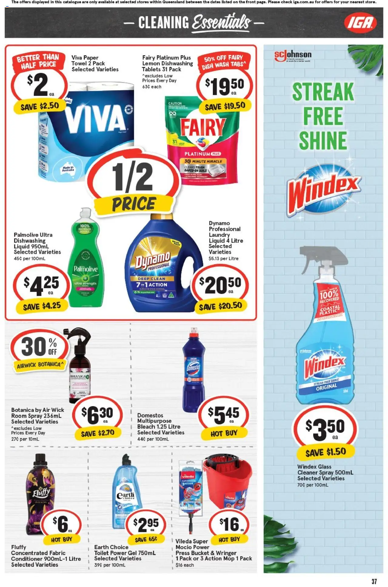 IGA catalogue - valid from 15.10.2025 | Page: 36 | Products: Mop, Laundry, Multipurpose, Tablets