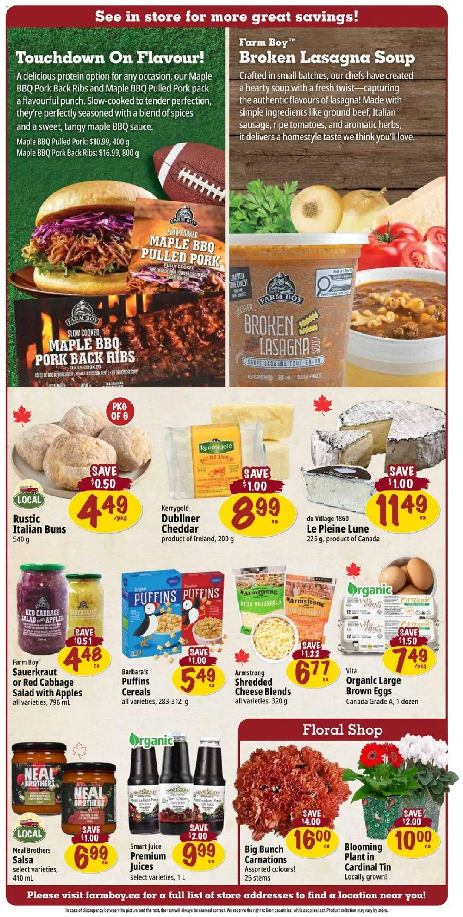 Farm Boy flyer valid from 13.11.2025 | Page: 3 | Products: Cereals, Case, Juice, Apples