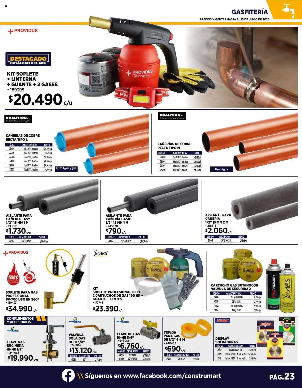 Construmart ofertas  │ válido desde el 10.06.2025 | Página: 23 | Productos: Cañeria, Guante, Linterna, Pasta