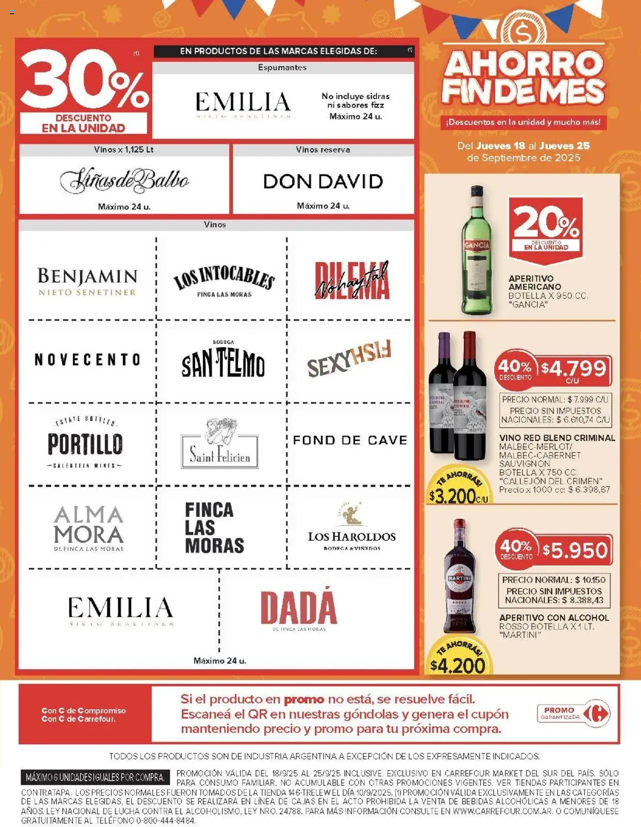 Carrefour Market catálogo - Chubut │ válido desde el 18.09.2025 | Página: 10 | Productos: Teléfono, Botella, Vino, Té
