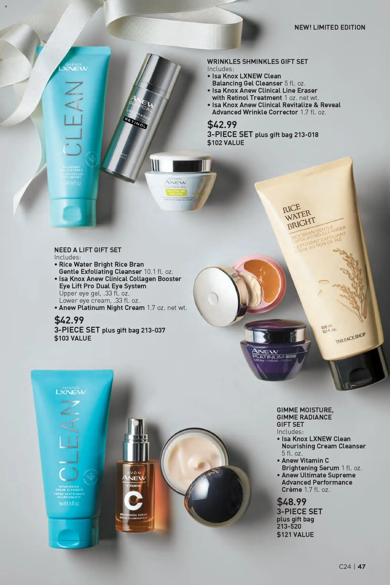 Avon Brochure - valid from 19.11.2025 | Page: 47 | Products: Night Cream, Cream, Water, Bag