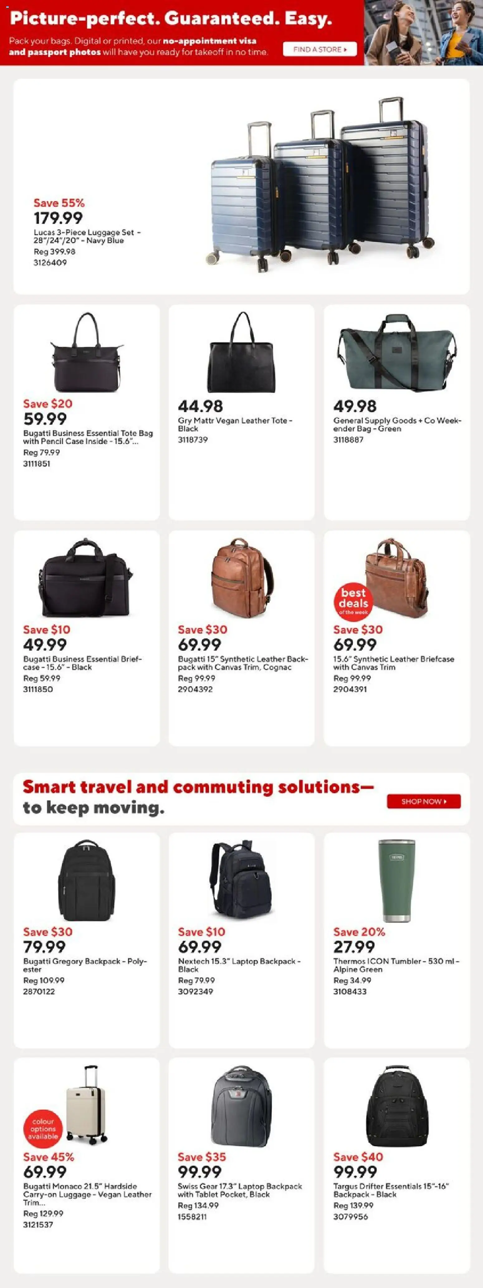 Staples flyer valid from 31.10.2025 | Page: 12 | Products: Backpack, Luggage, Case, Bag