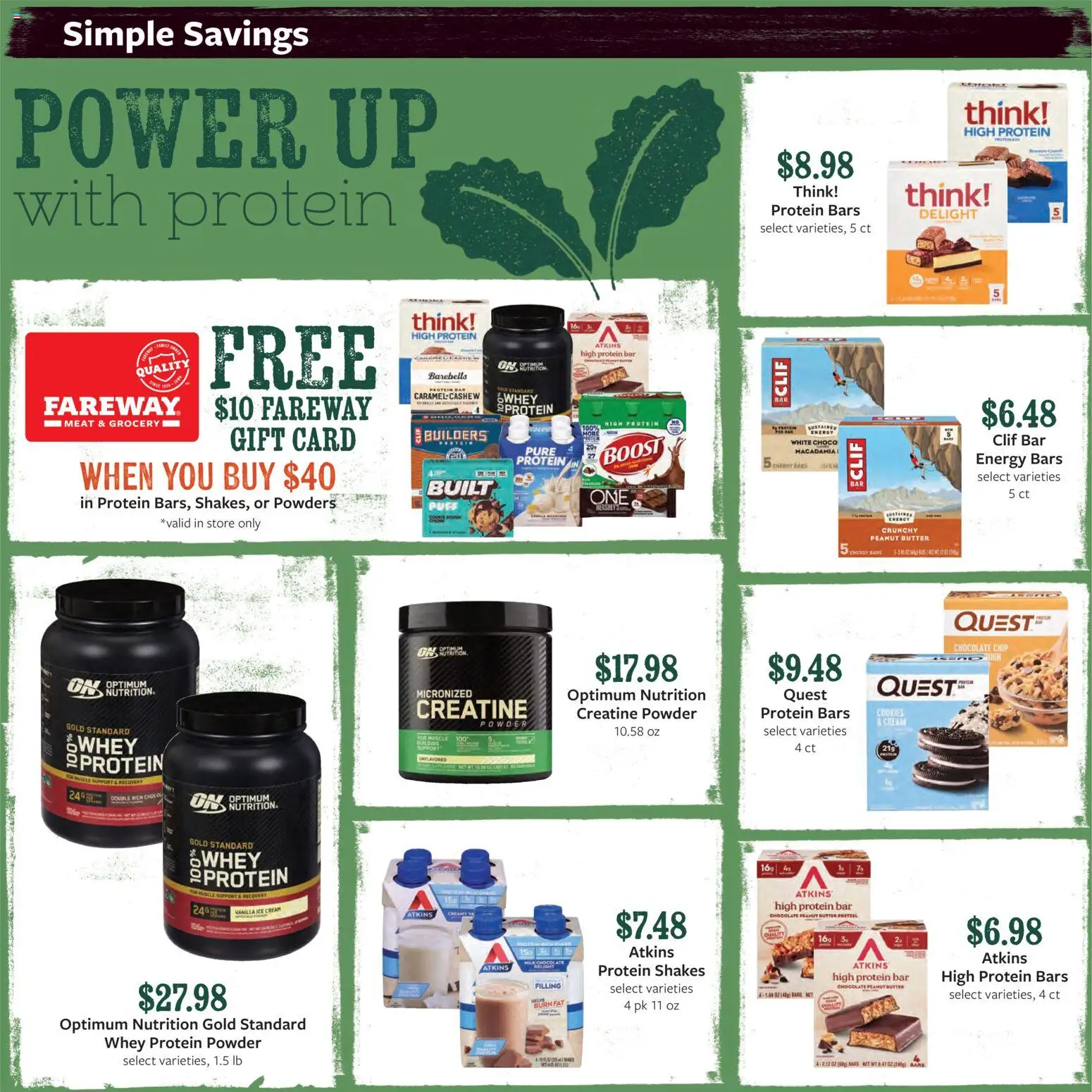 Fareway Weekly Ad - valid from 05.01.2026 | Page: 17 | Products: Creatine, Pen, Chocolate, Ice cream