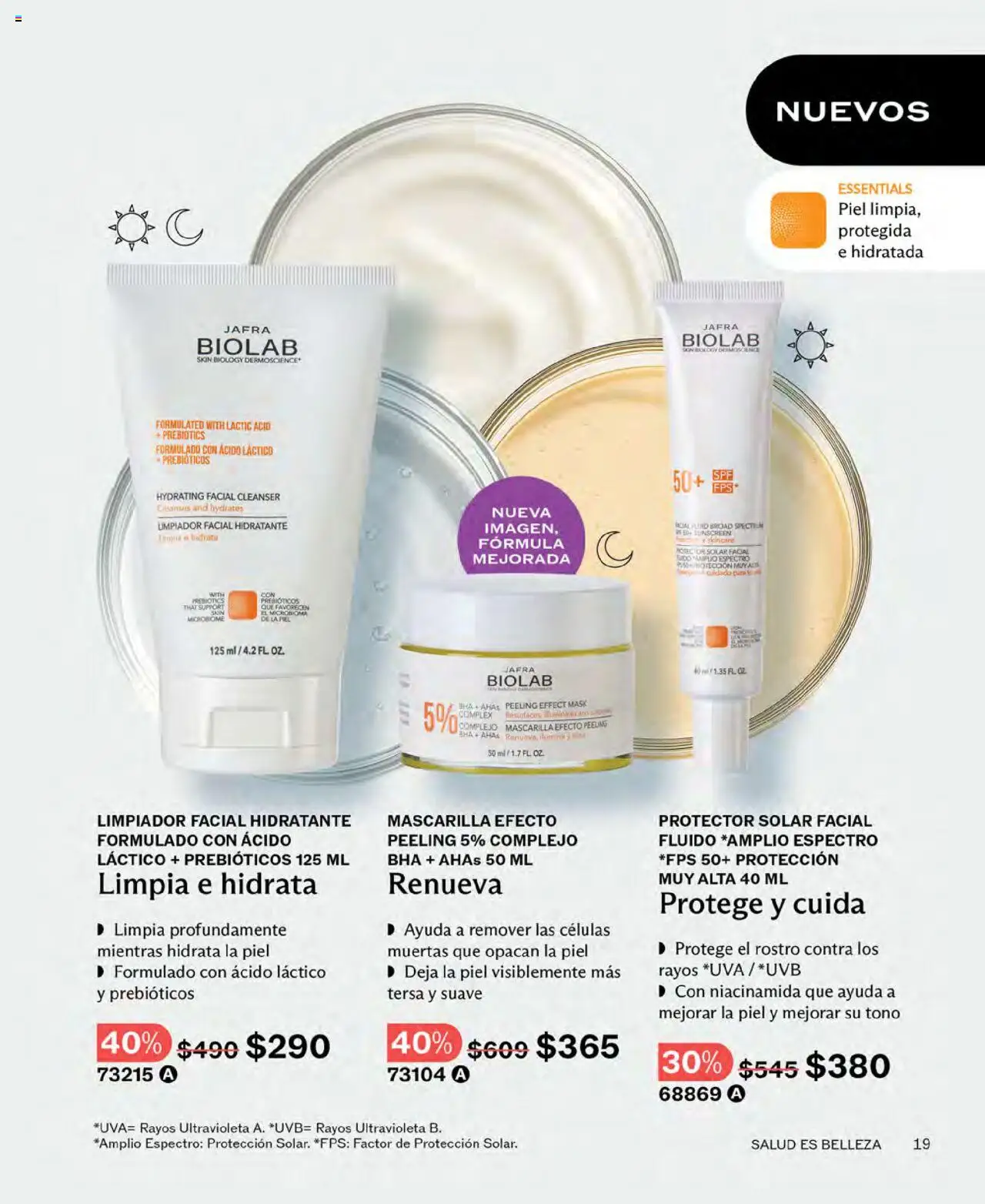 Nuevas ofertas de JAFRA válidas en toda la República Mexicana desde el 01.08.2025. ¡Encuentra las mejores ofertas en JAFRA - Catálogo! | Página: 19 | Productos: Limpiador, Limpiador facial, Peeling, Protector solar