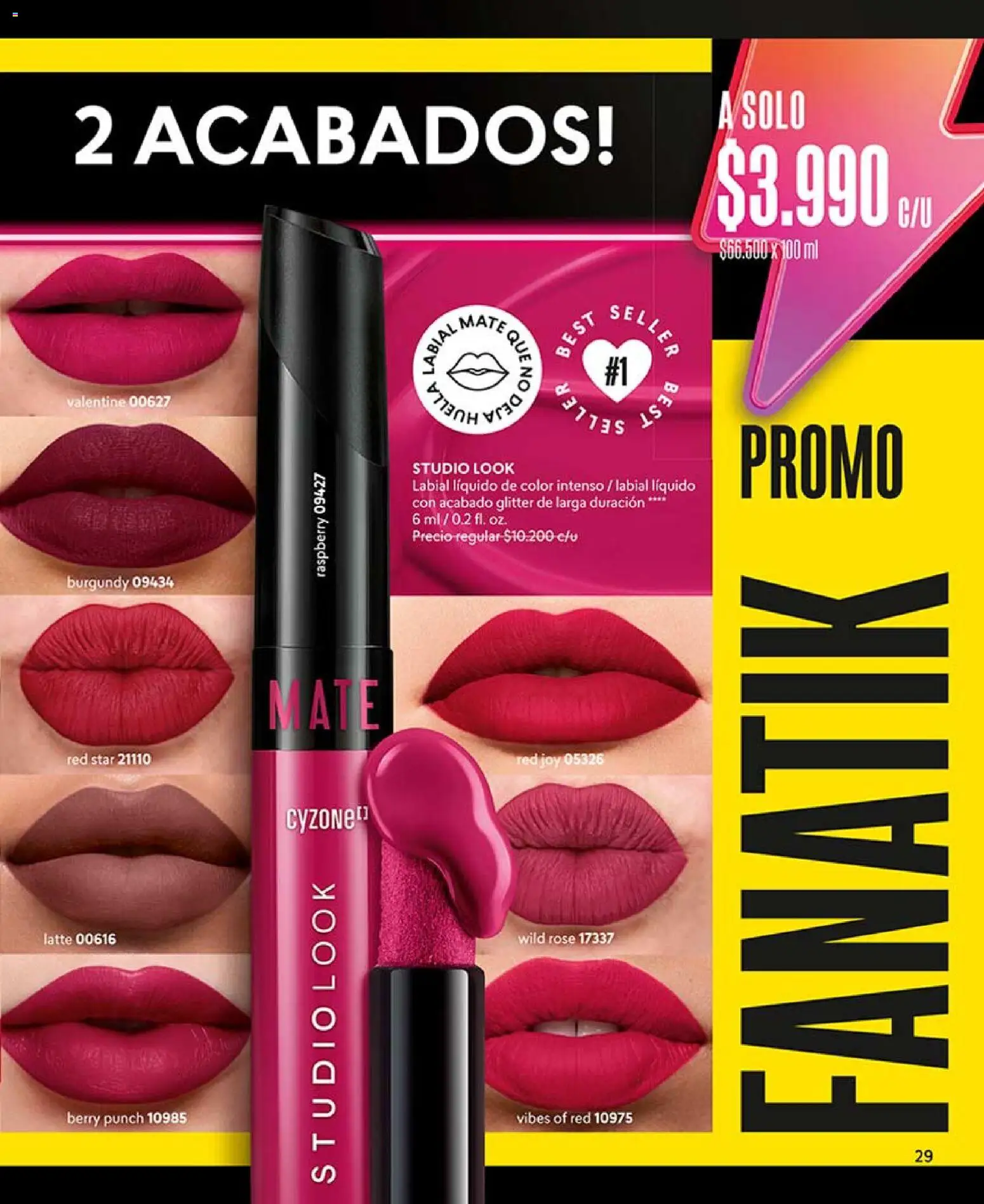Catálogo CyZone Campaña 8 │ válido desde el 29.04.2026 | Página: 29 | Productos: Glitter, Mate, Labial