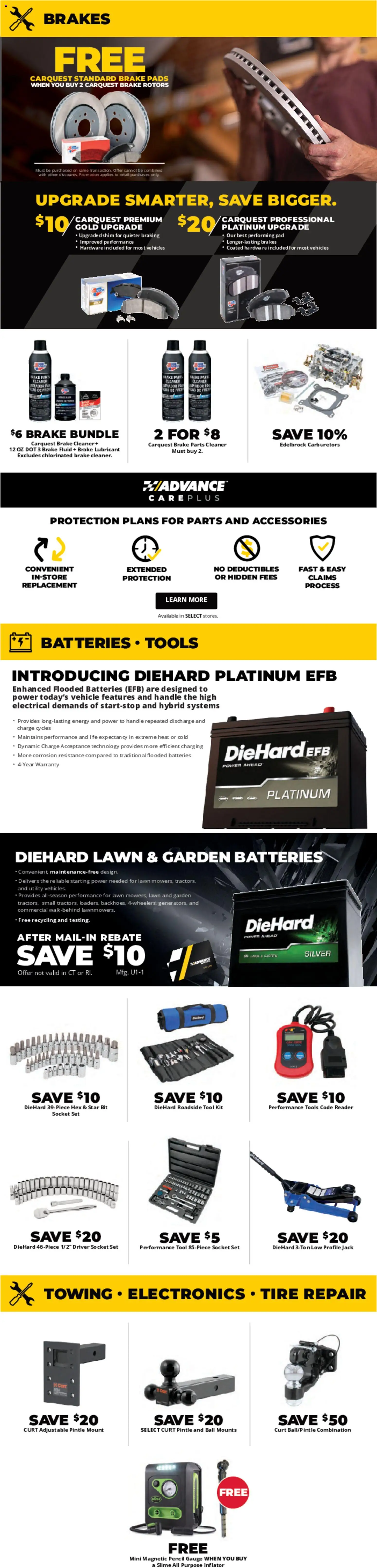 Advance Auto Parts Weekly Ad - valid from 01.03.2026 | Page: 4 | Products: Socket, Pencil, Pads, Bra