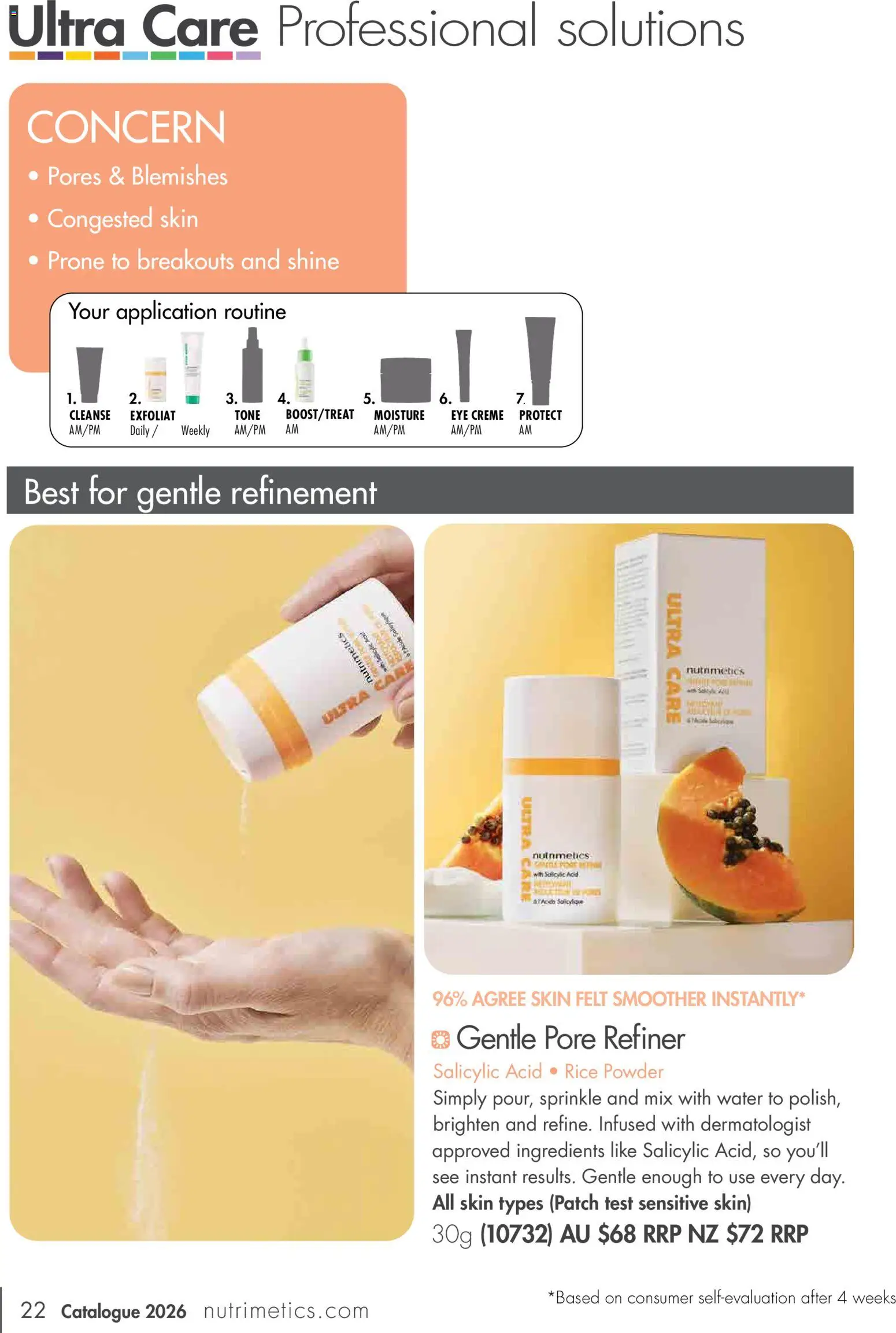 Nutrimetics catalogue - valid from 01.01.2026 | Page: 22 | Products: Powder, Water, Sensitive skin