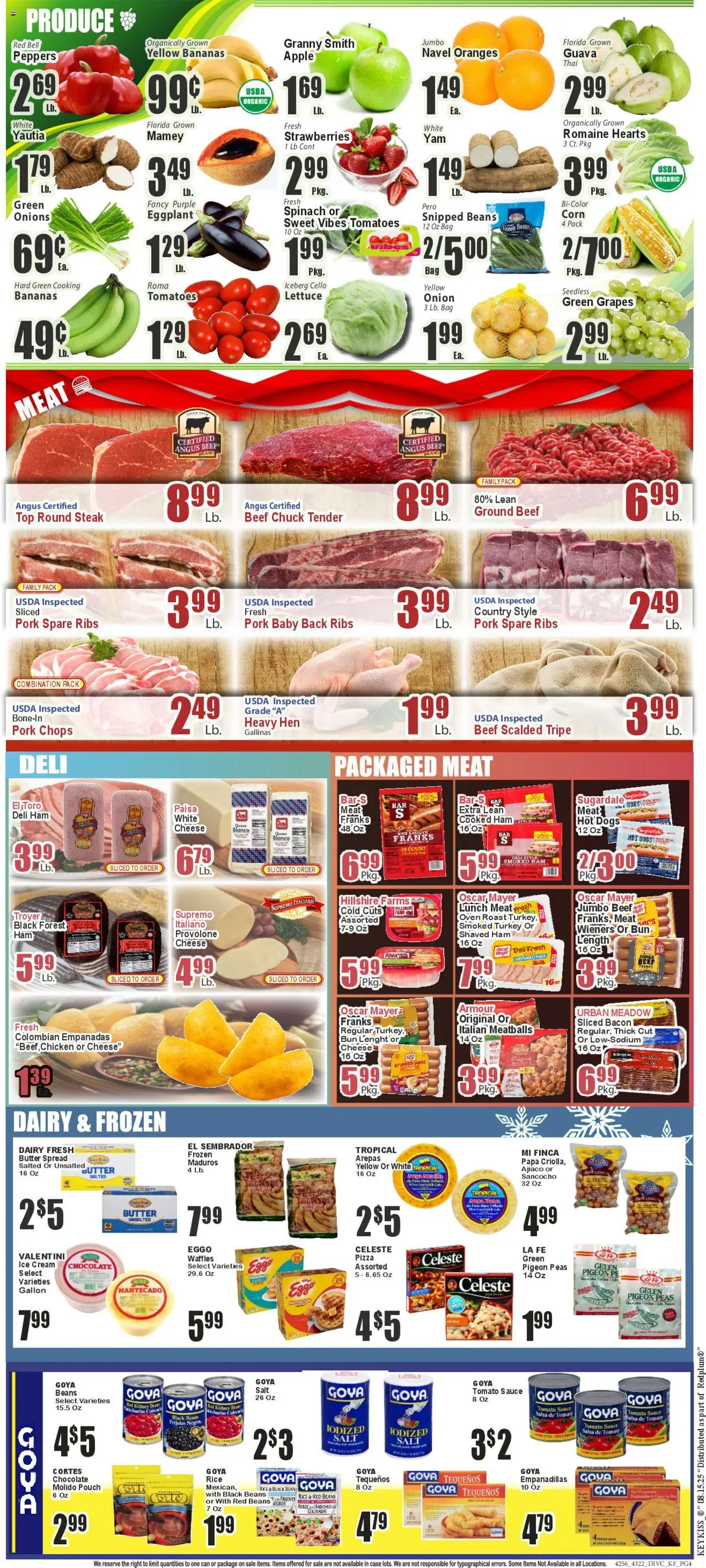 Key Food Weekly Ad - valid from 18.08.2025 | Page: 4 | Products: Cheese, Oranges, Tomatoes, Salt