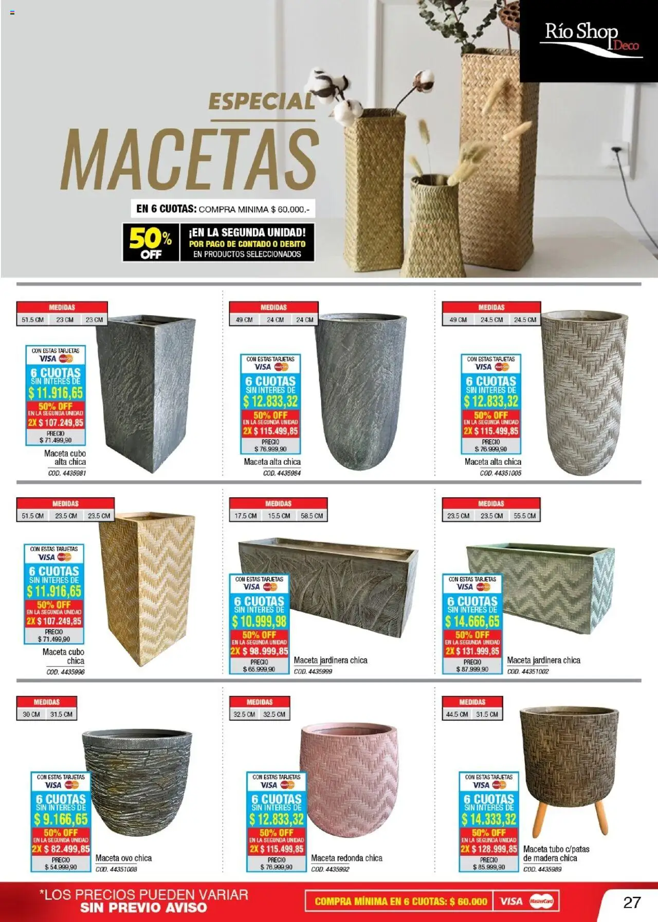 Río Shop Deco catálogo │ válido desde el 01.10.2025 | Página: 27 | Productos: Maceta