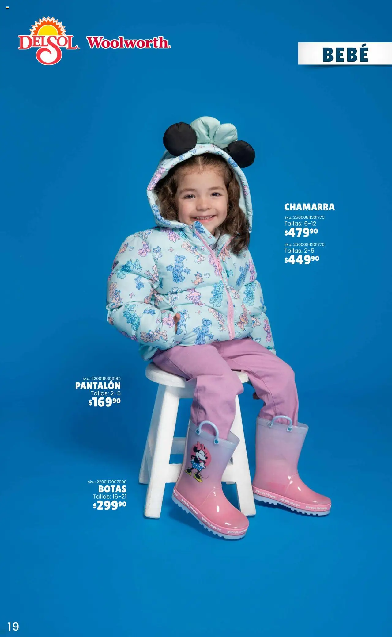 Nuevas ofertas de Del Sol y Woolworth válidas en toda la República Mexicana desde el 25.09.2025. ¡Encuentra las mejores ofertas en Del Sol y Woolworth - Catálogo Rompevientos Disney! | Página: 19 | Productos: Botas, Chamarra, Mouse
