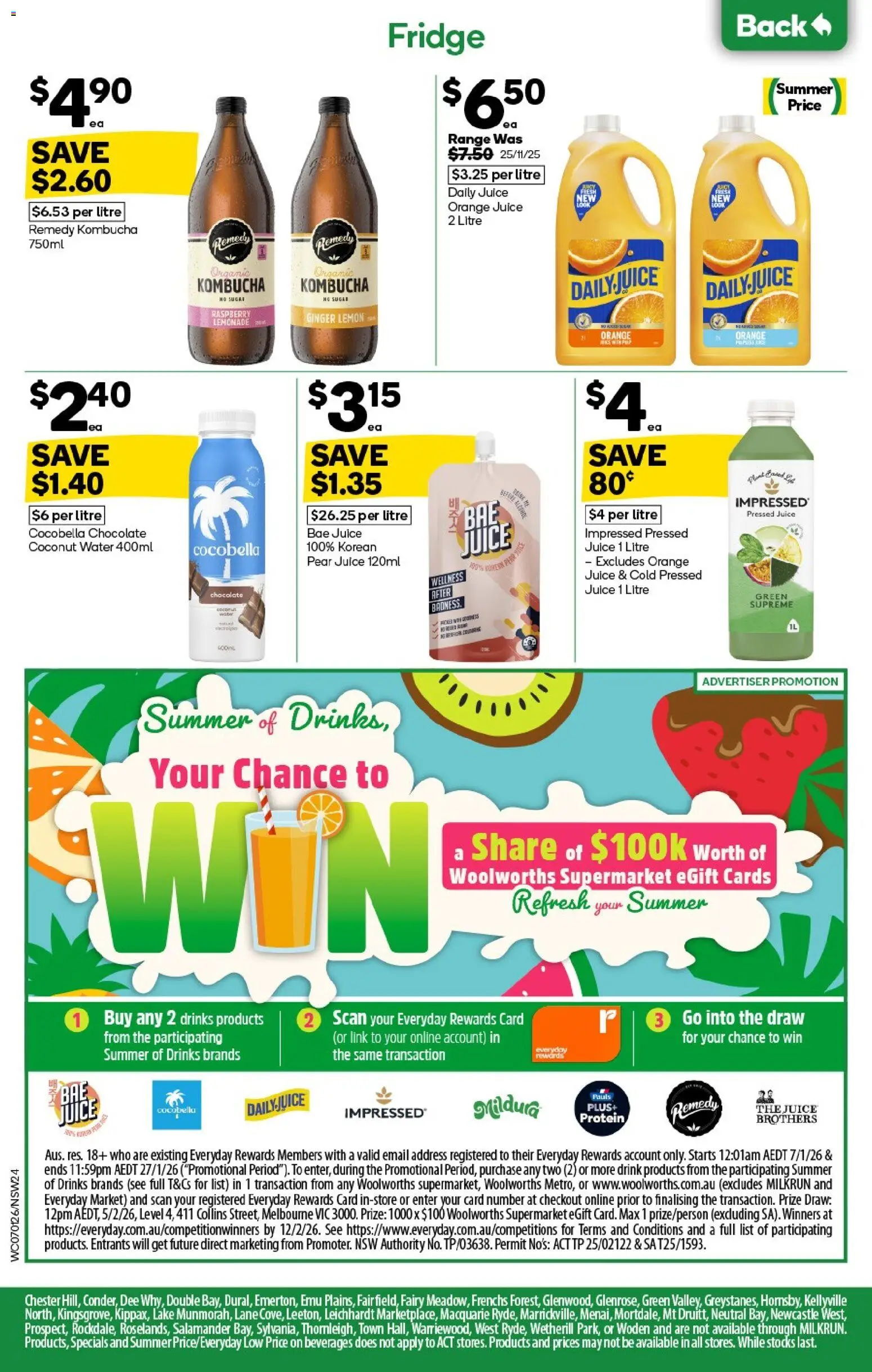 Woolworths catalogue - valid from 07.01.2026 | Page: 24 | Products: Ginger, Juice, Water, Fridge