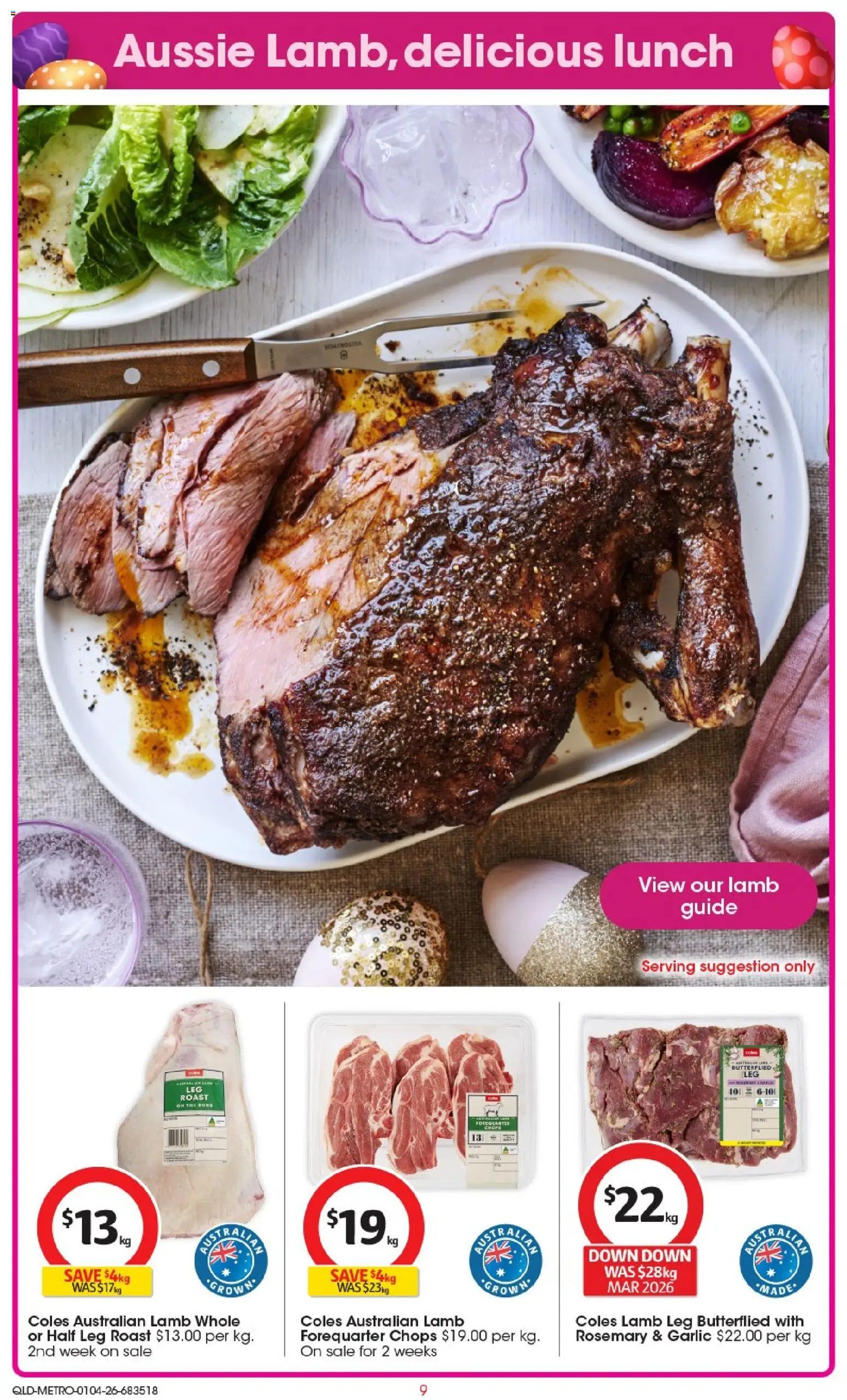 Coles catalogue - valid from 01.04.2026 | Page: 9 | Products: Lamb, Garlic