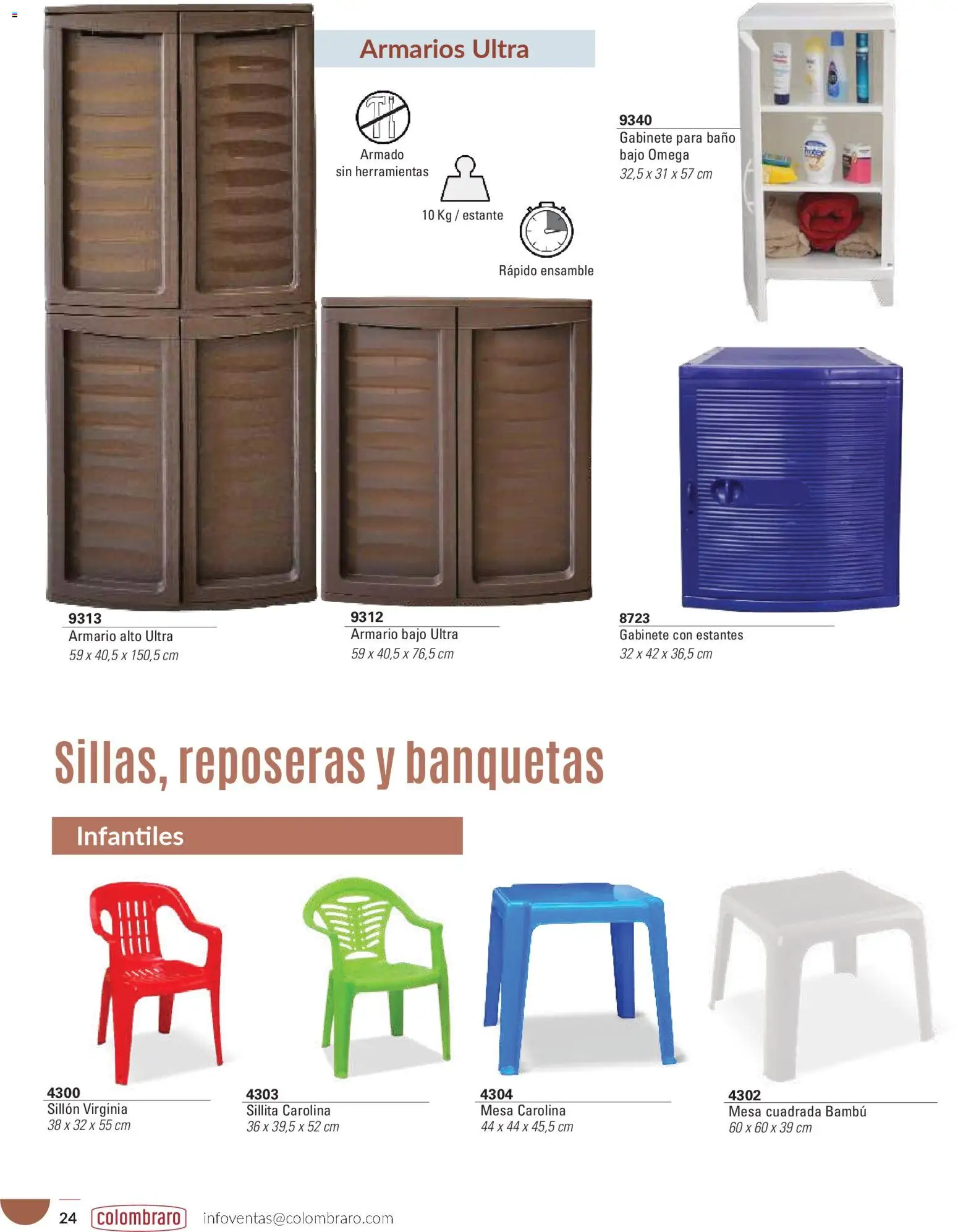 Colombraro catálogo │ válido desde el 26.01.2026 | Página: 24 | Productos: Sillón, Estante, Mesa, Gabinete