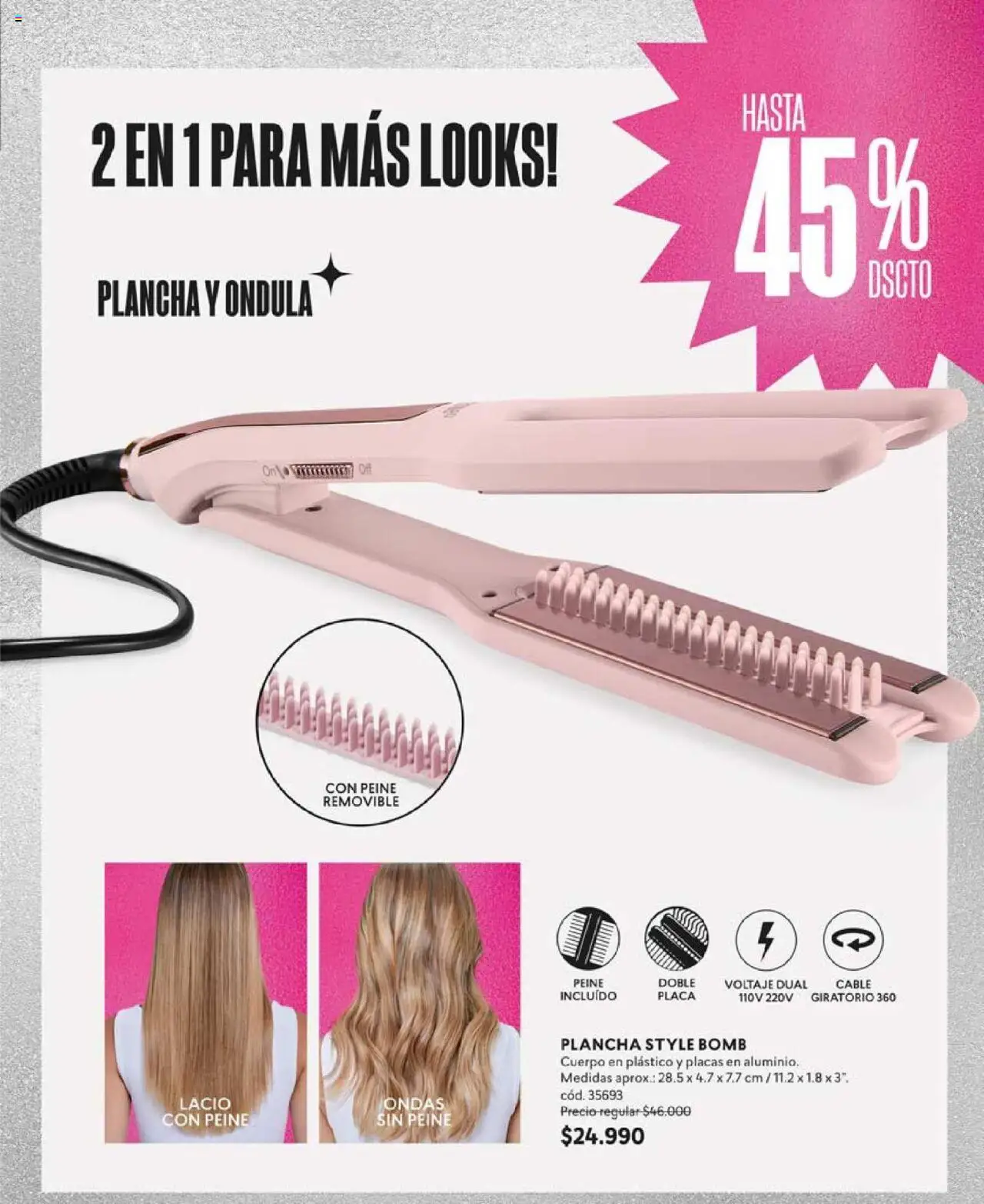 Catálogo CyZone Campaña 17 │ válido desde el 14.10.2025 | Página: 85 | Productos: Cable, Plancha, Peine