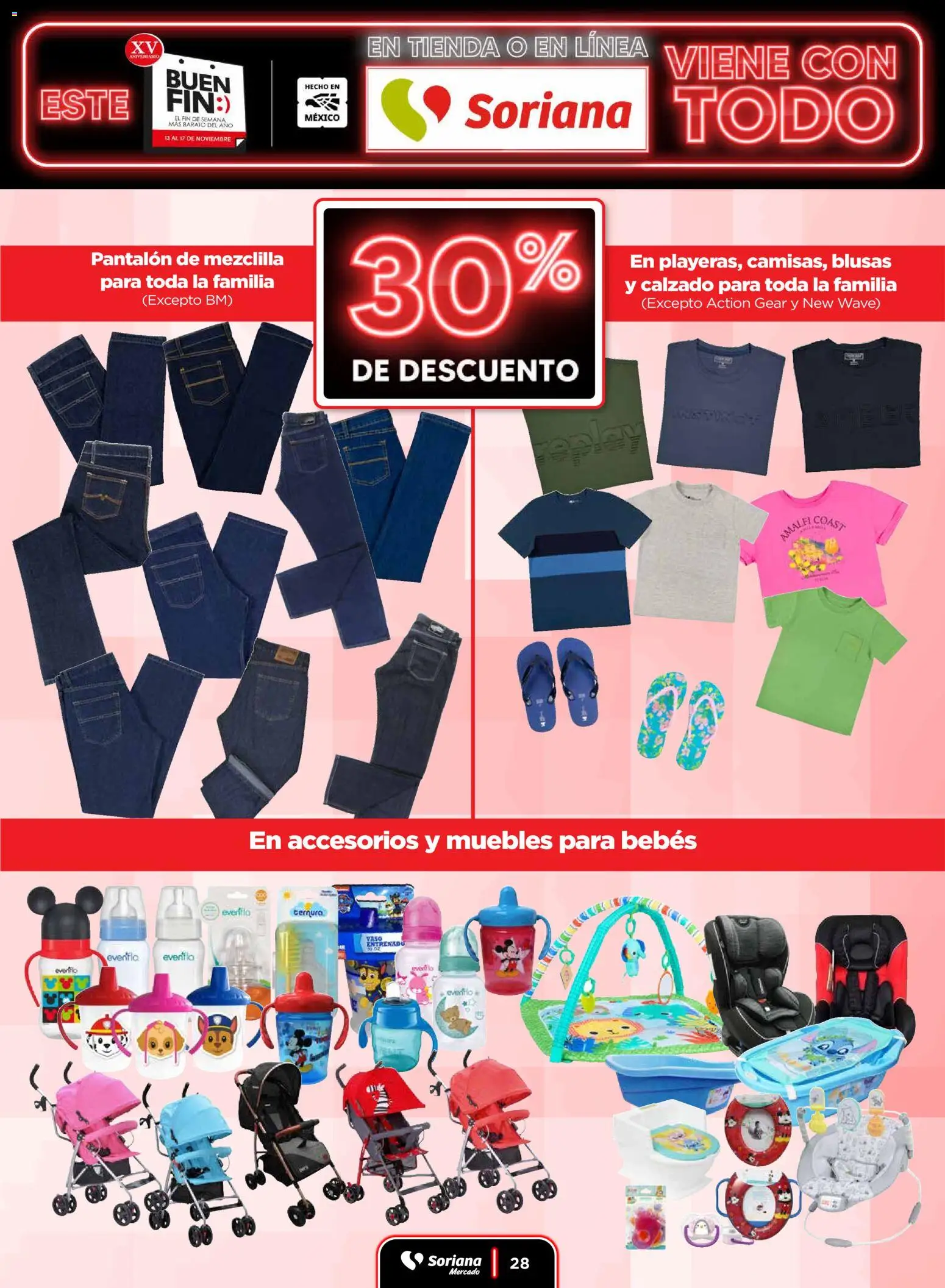 Nuevas ofertas de Soriana válidas en toda la República Mexicana desde el 13.11.2025. ¡Encuentra las mejores ofertas en Soriana - Buen Fin Mercado Frontera! | Página: 28