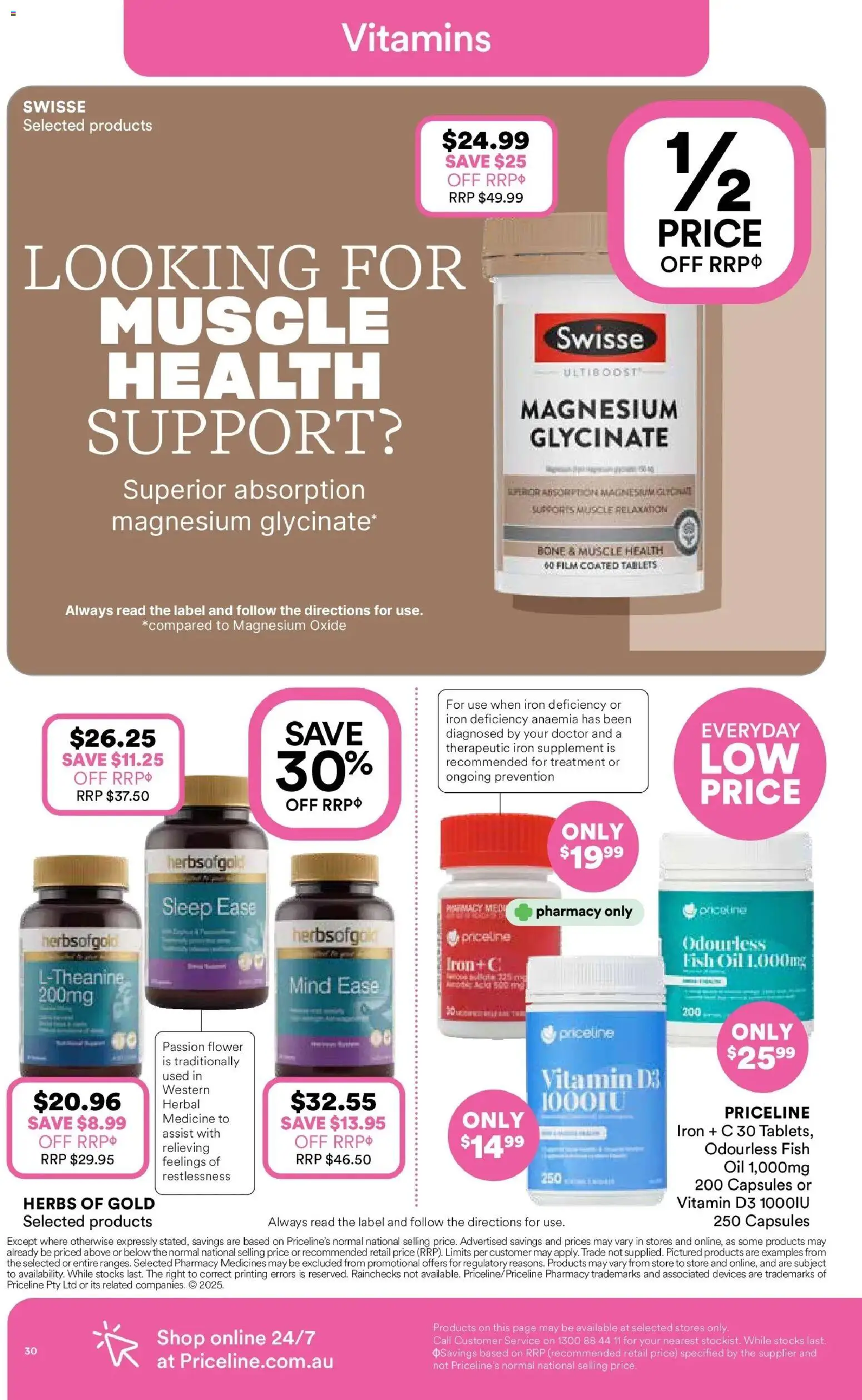 Priceline Pharmacy catalogue - valid from 01.12.2025 | Page: 30 | Products: Oil, Fish oil, Treatment, Tablets