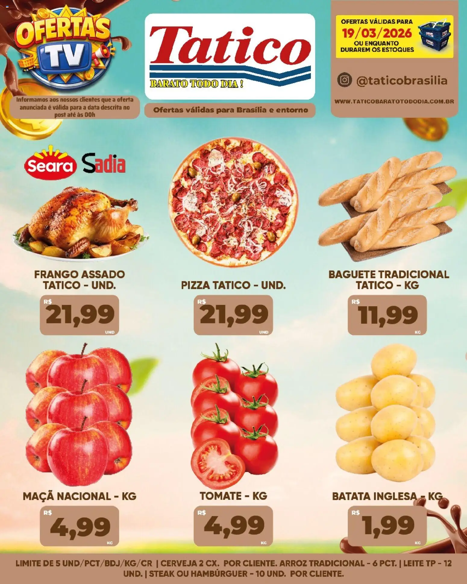 Tatico ofertas do Dia Folheto - válido de 19.03.2026 | Página: 7 | Produtos: Cerveja, Arroz, Batata, Frango