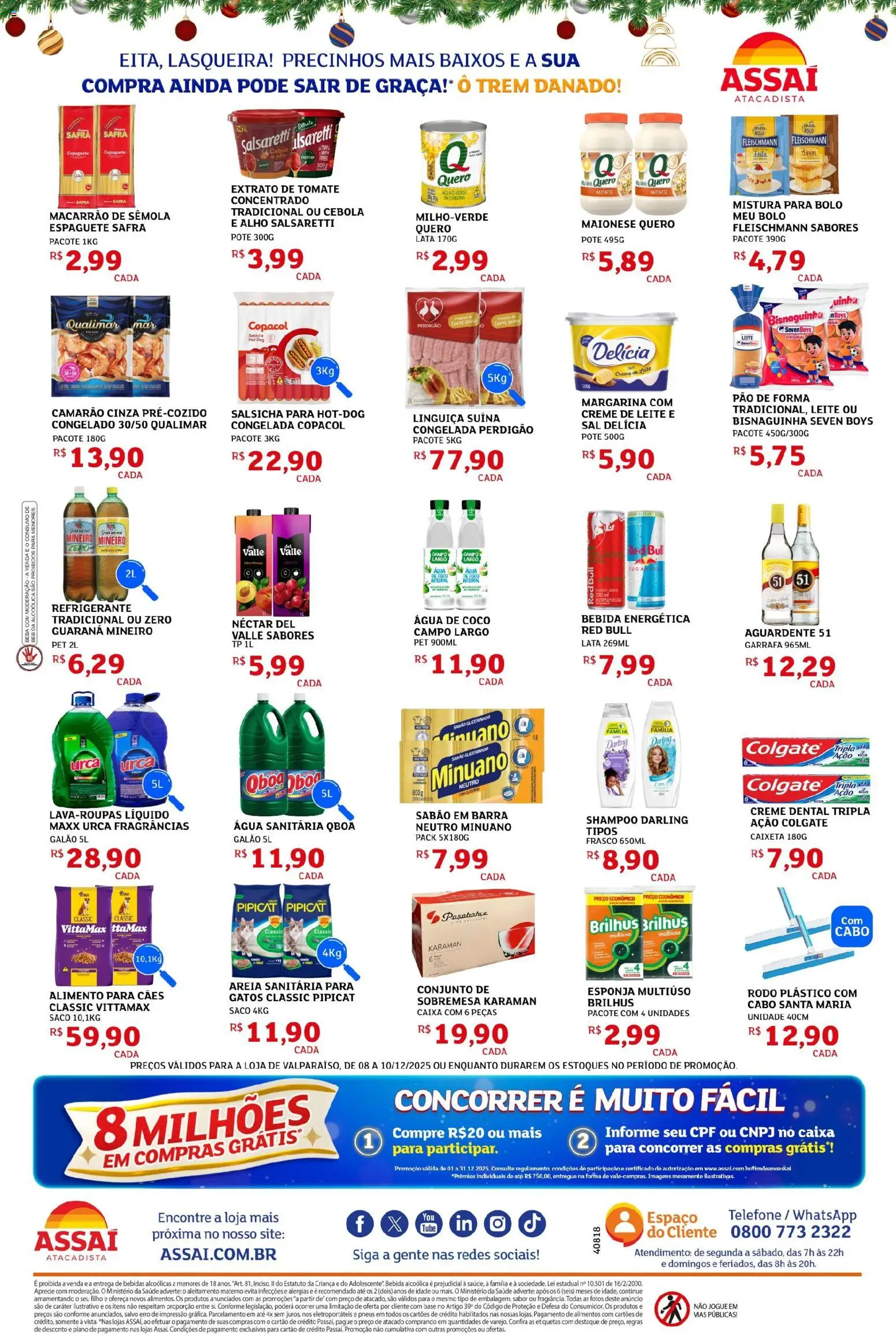 Assaí Atacadista Folheto - válido de 08.12.2025 | Página: 2 | Produtos: Base, Pão de forma, Creme, Margarina