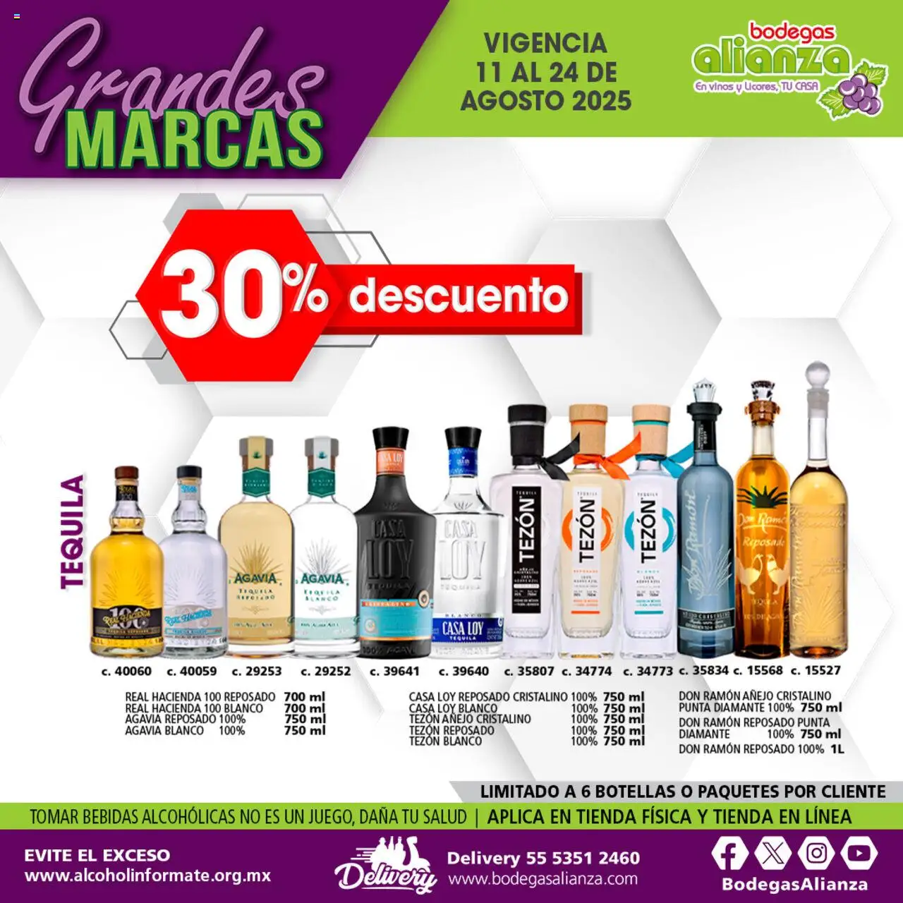 Nuevas ofertas de Bodegas Alianza válidas en toda la República Mexicana desde el 11.08.2025. ¡Encuentra las mejores ofertas en Bodegas Alianza - Catálogo Grandes Marcas! | Página: 2 | Productos: Tequila