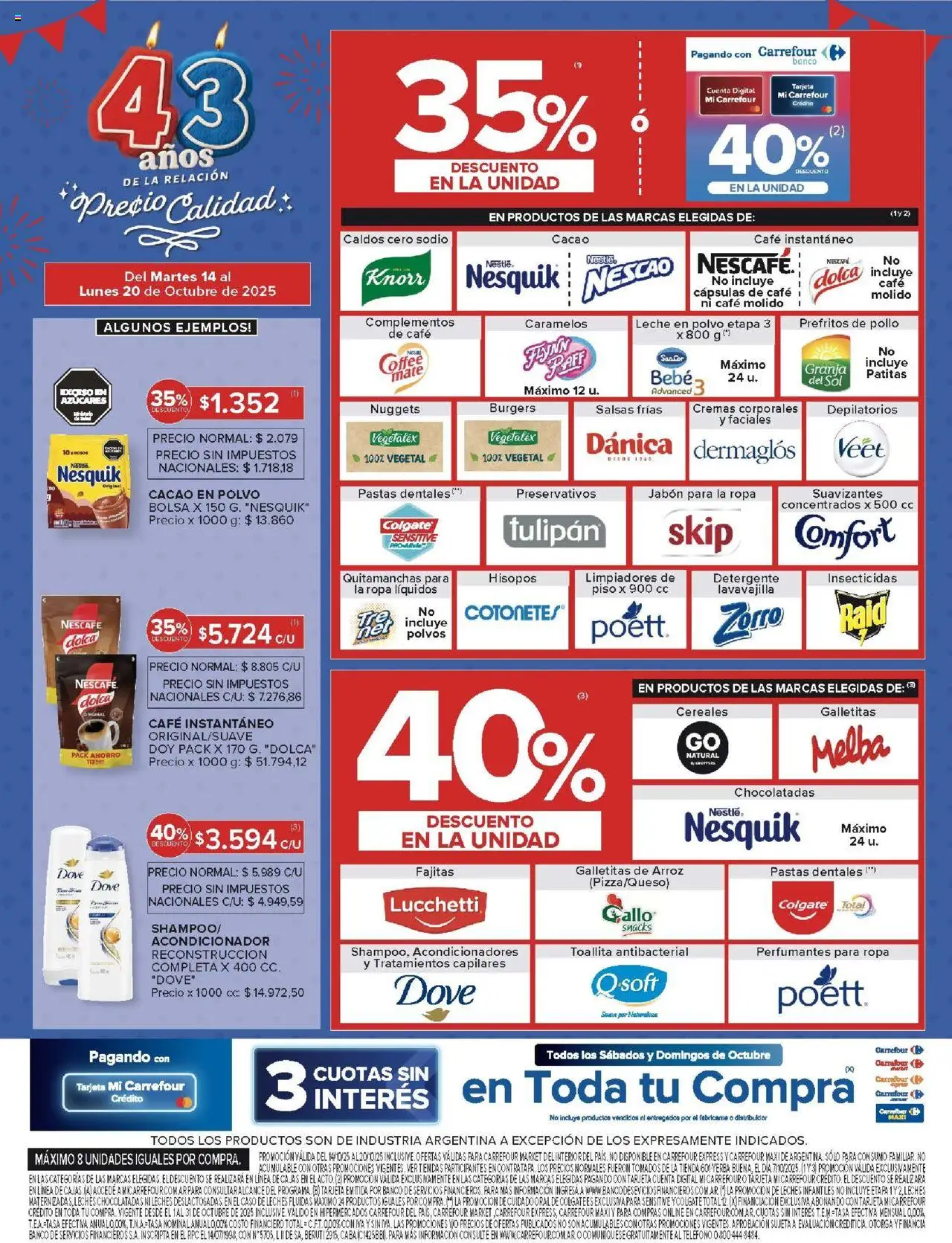 Carrefour Market catálogo - Catamarca │ válido desde el 14.10.2025 | Página: 8 | Productos: Banco, Pollo, Polvo, Quitamanchas