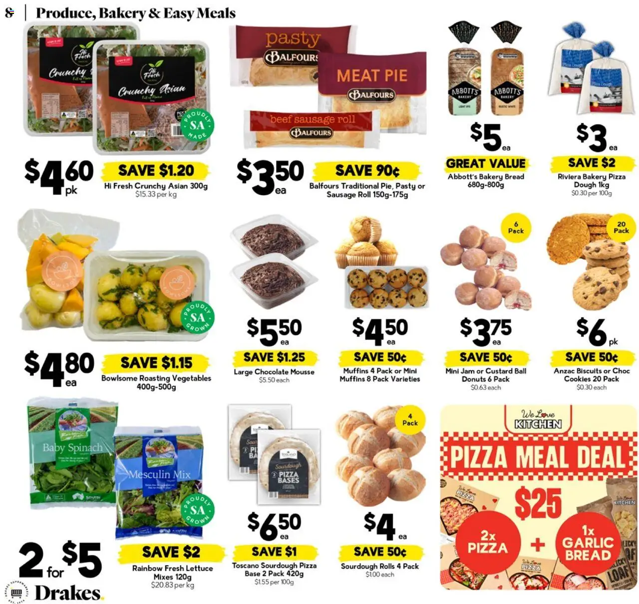 Drakes catalogue - valid from 10.09.2025 | Page: 8 | Products: Donuts, Bread, Sausage, Bakery