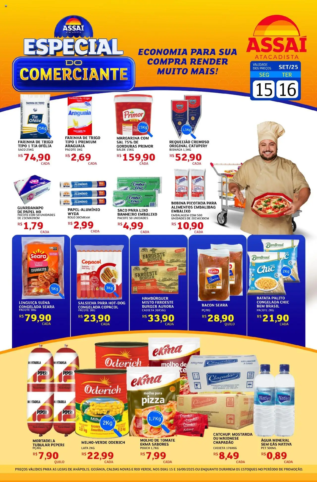 Assaí Atacadista Folheto - válido de 15.09.2025 | Página: 1 | Produtos: Batata, Sal, Requeijão, Margarina