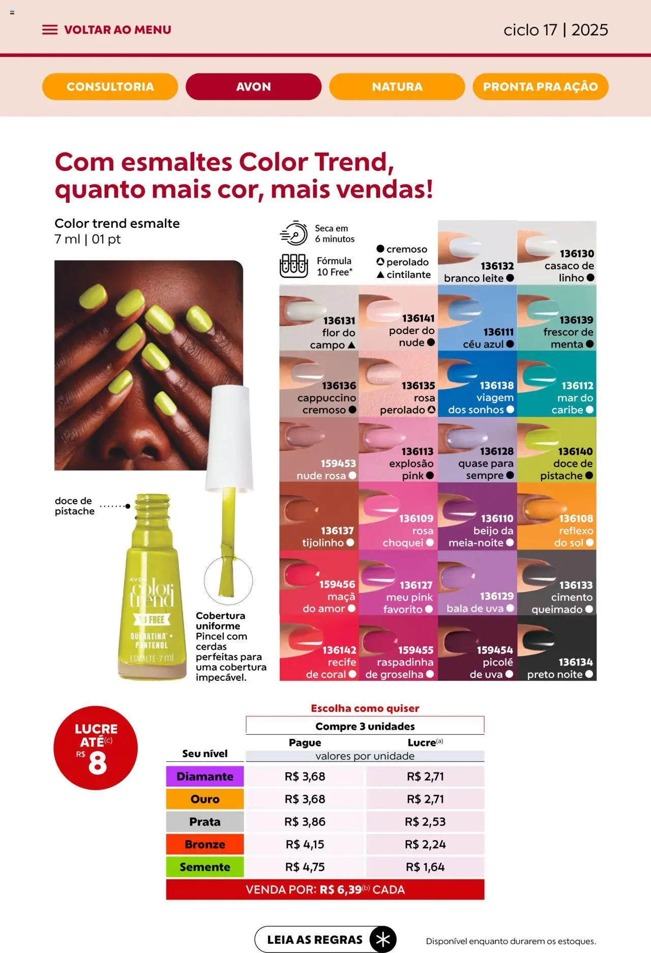 Avon Folheto - válido de 07.10.2025 | Página: 27 | Produtos: Pincel, Leite, Cimento, Casaco