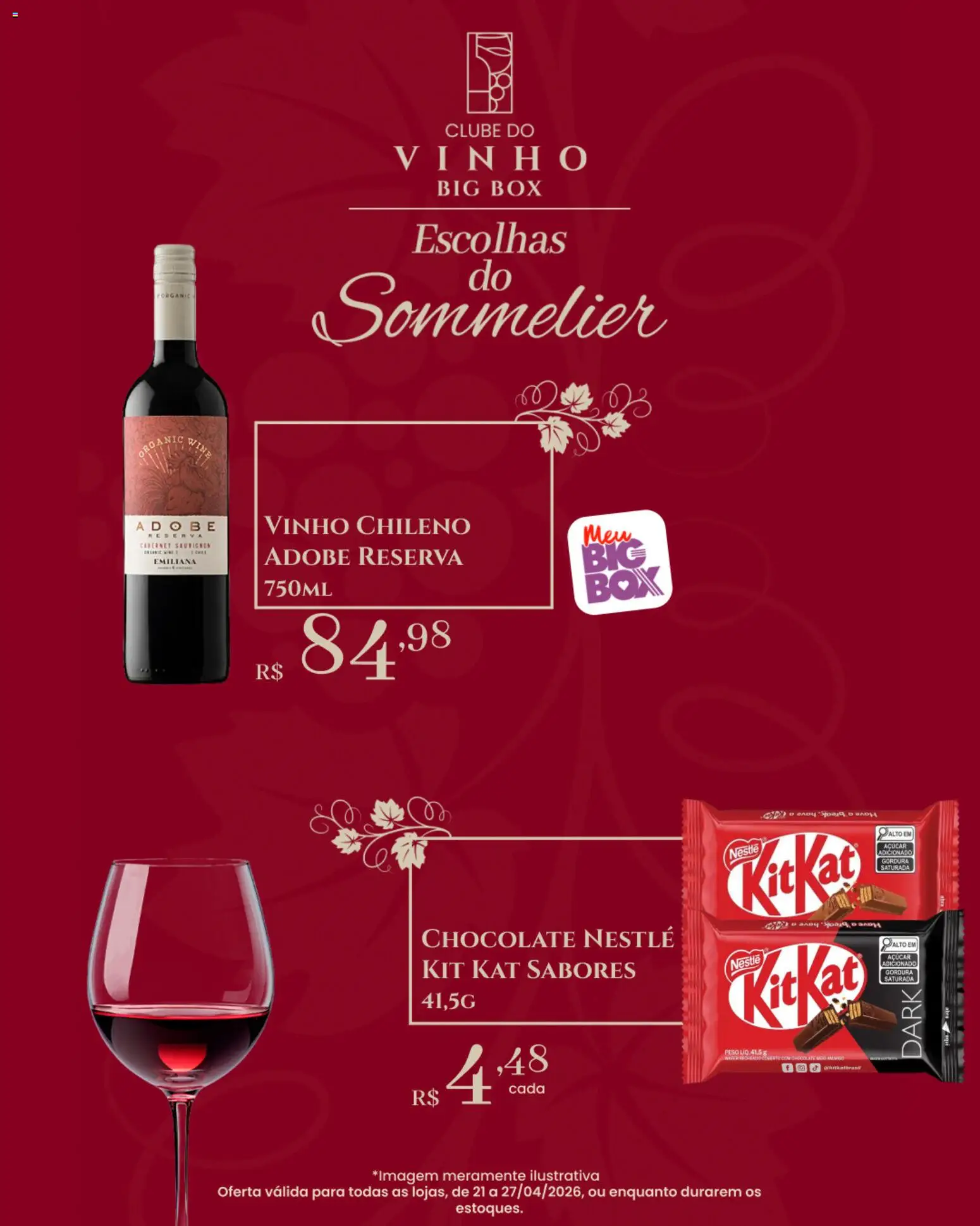 Big Box Folheto - válido de 21.04.2026 | Página: 8 | Produtos: Chocolate, Vinho, Kit Kat, Açúcar